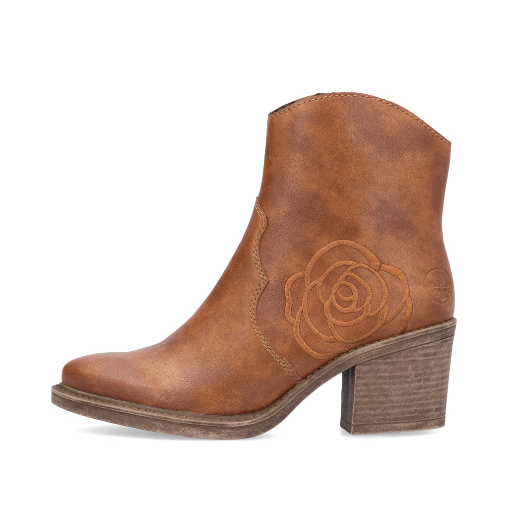 Brown Zip Boots for Women | Rieker Y1250-24
