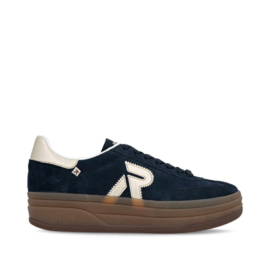 Blue Elasticated Shoes for Women | Rieker W3700-14