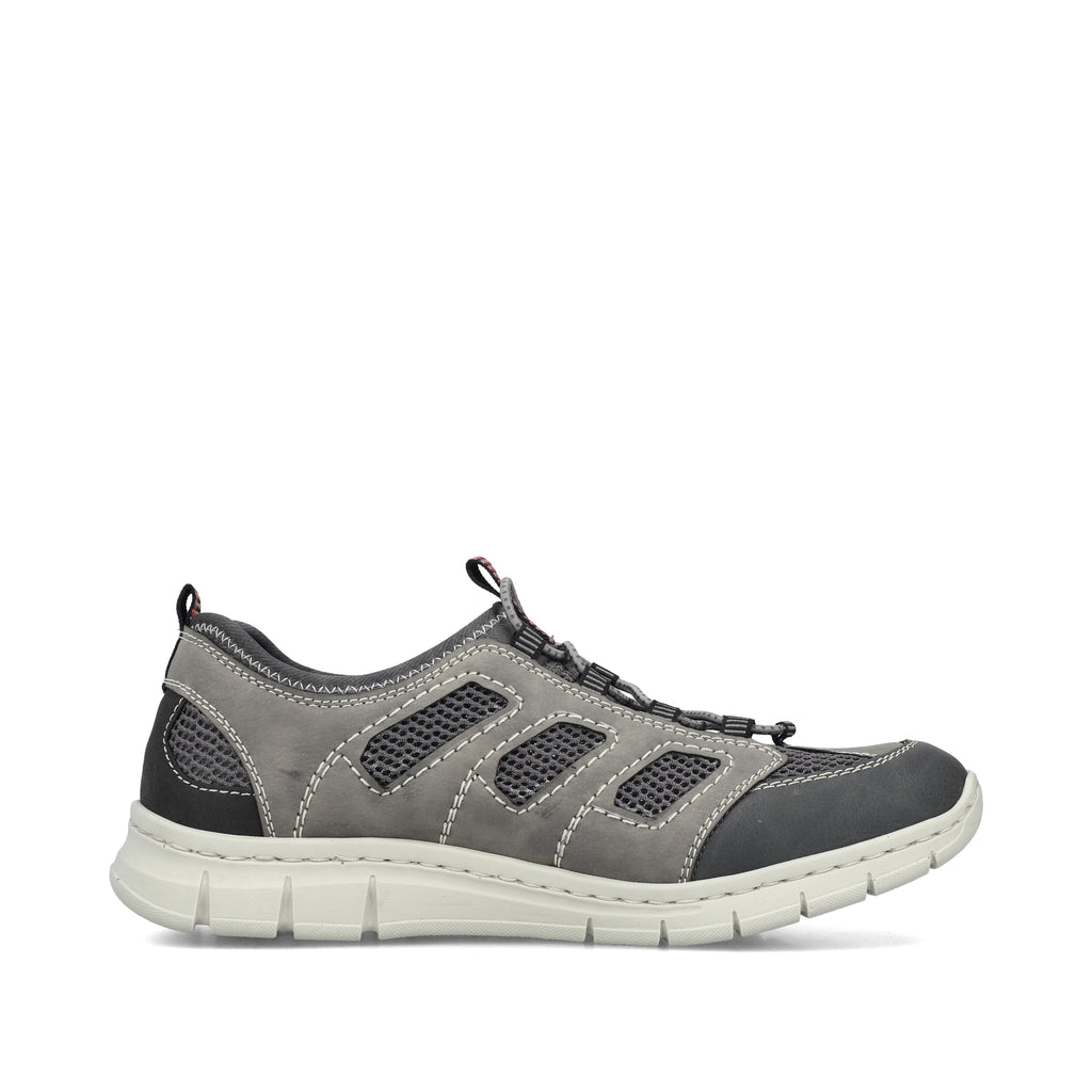 Grey Elasticated Shoes for Men | Rieker B7762-45