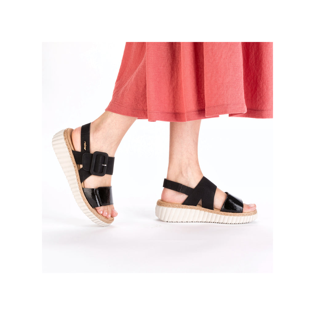 Black Hook & Loop Sandals for Women | Rieker 69260-00