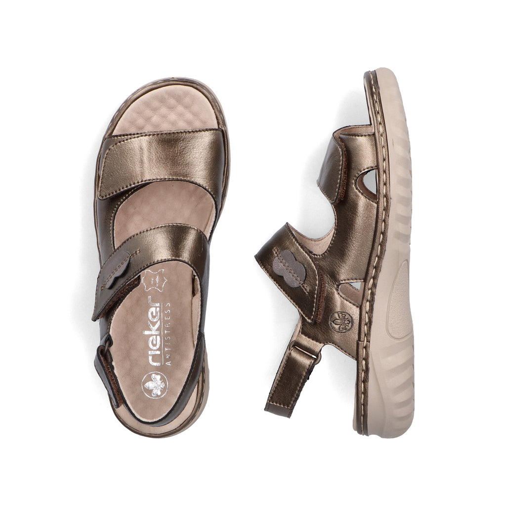 Bronze Hook & Loop Sandals for Women | Rieker 60462-90