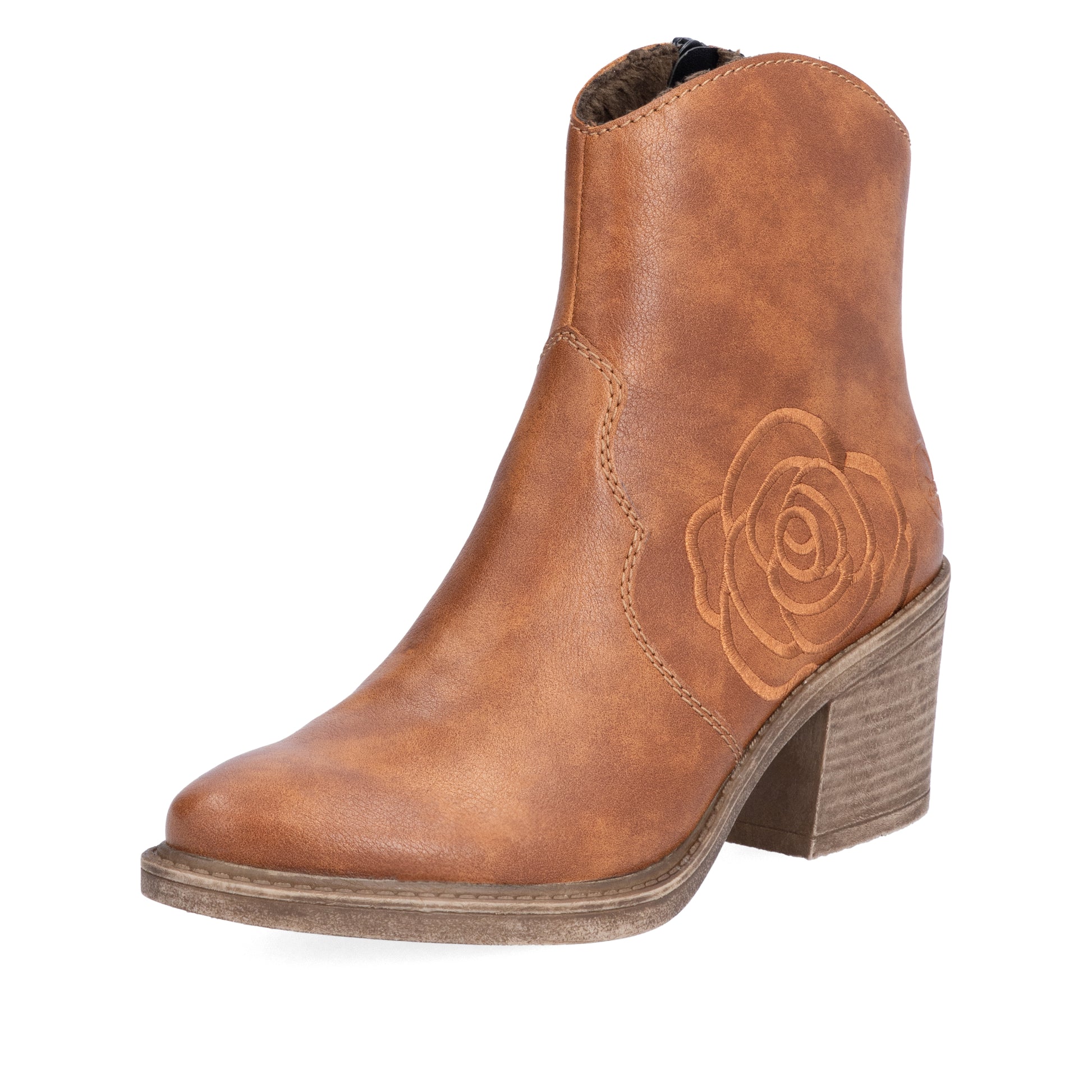 Brown Zip Boots for Women | Rieker Y1250-24