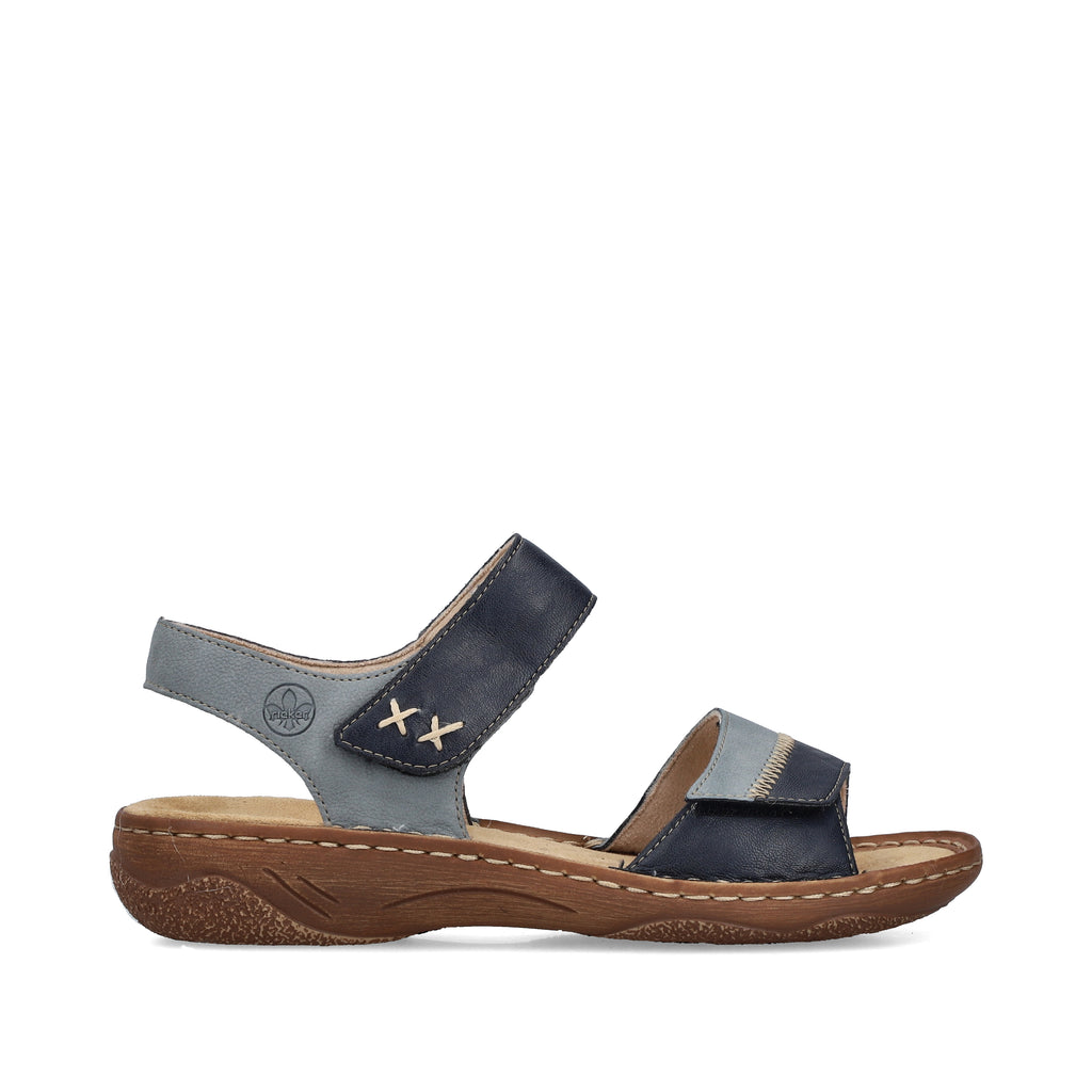 Blue Hook & Loop Sandals for Women | Rieker V2860-14