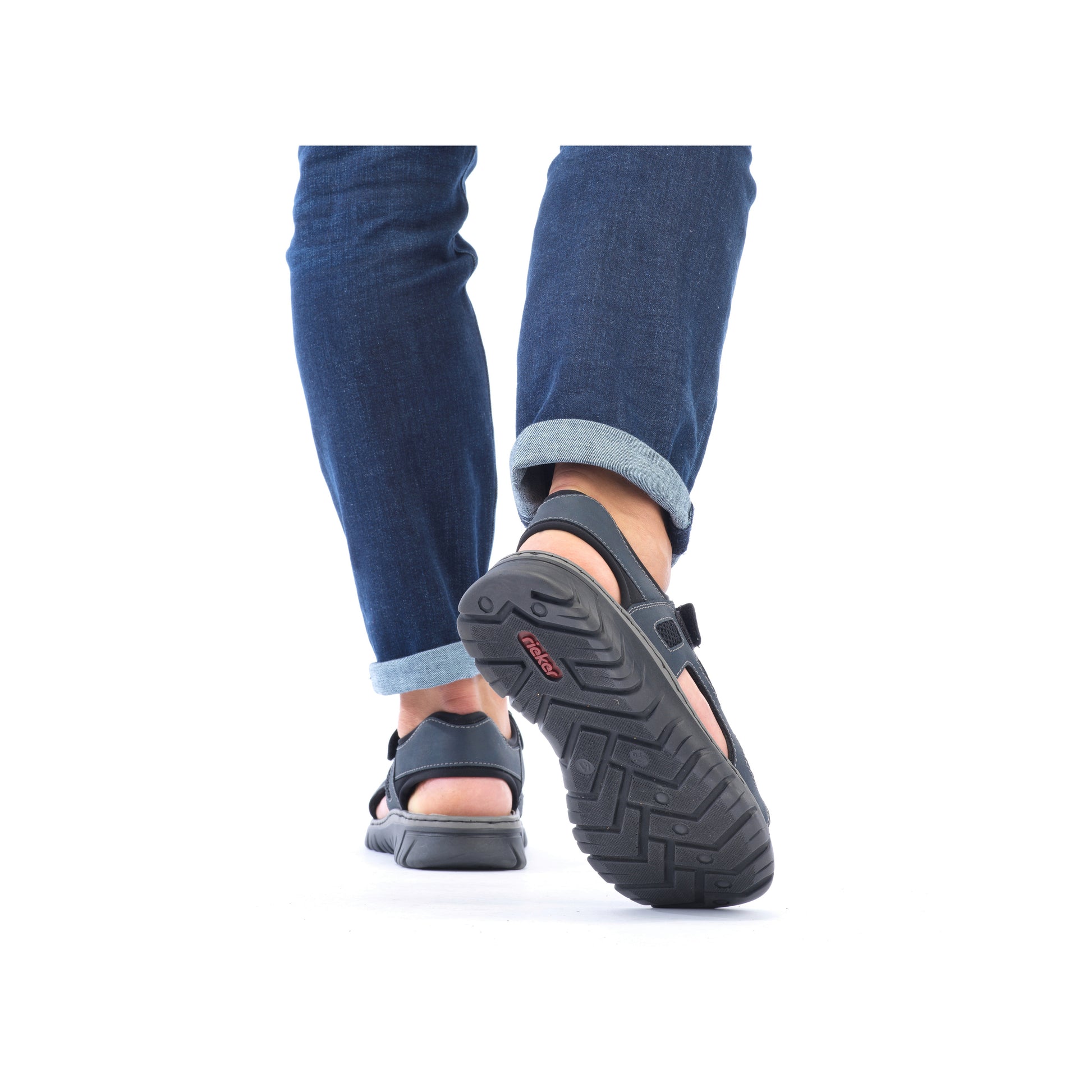Blue Hook & Loop Sandals for Men | Rieker 26761-14