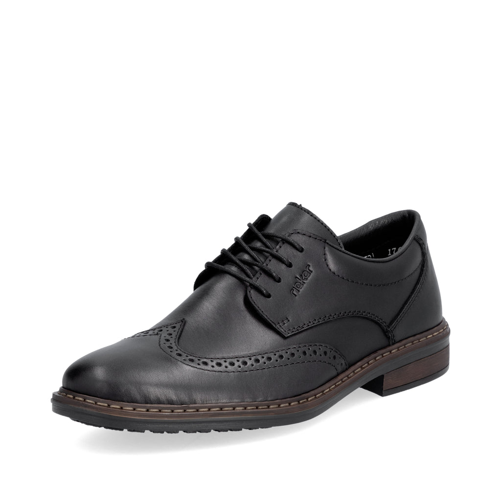 Black Elasticated Shoes for Men | Rieker 17620-00