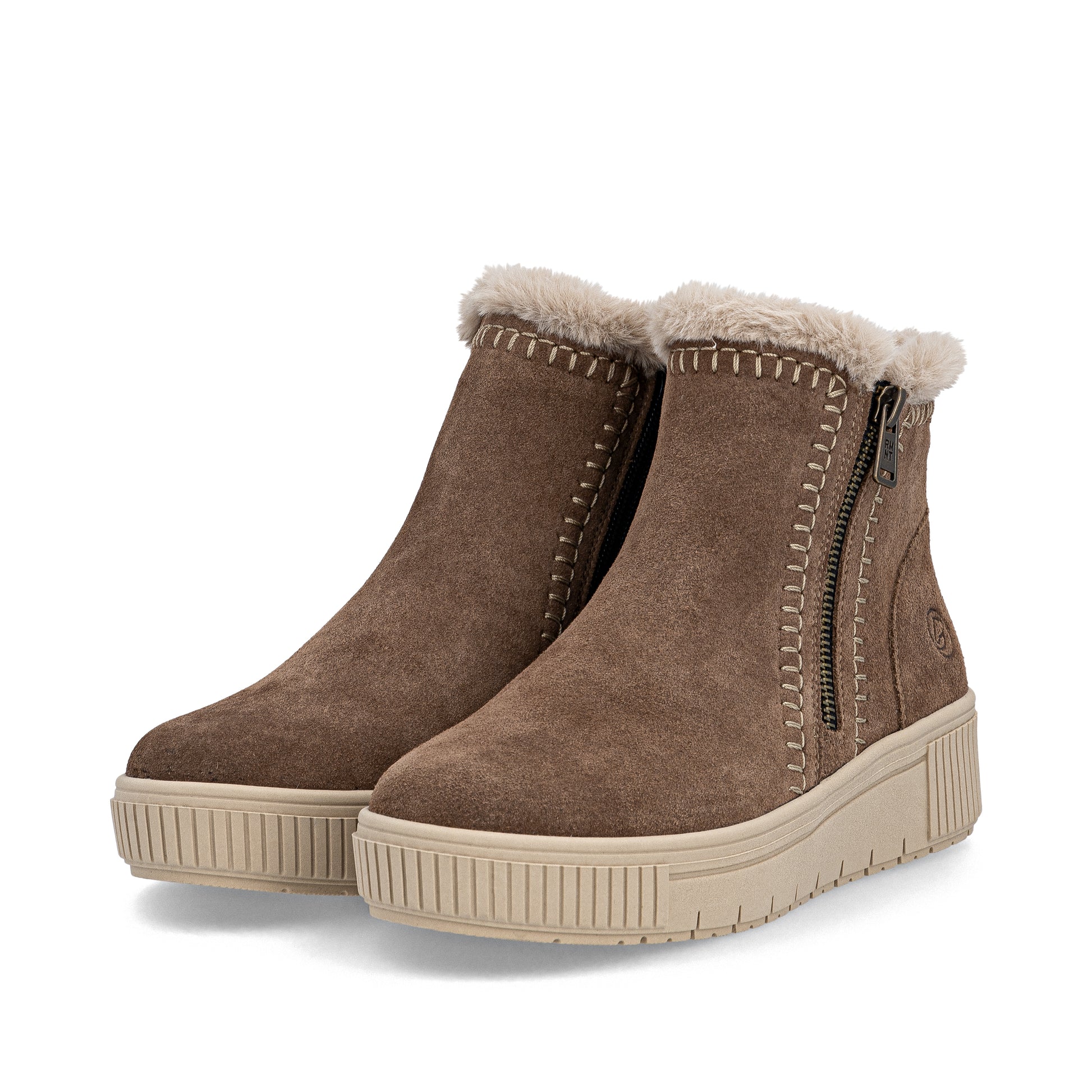 Brown Zip Boots for Women | Remonte D3B70-20