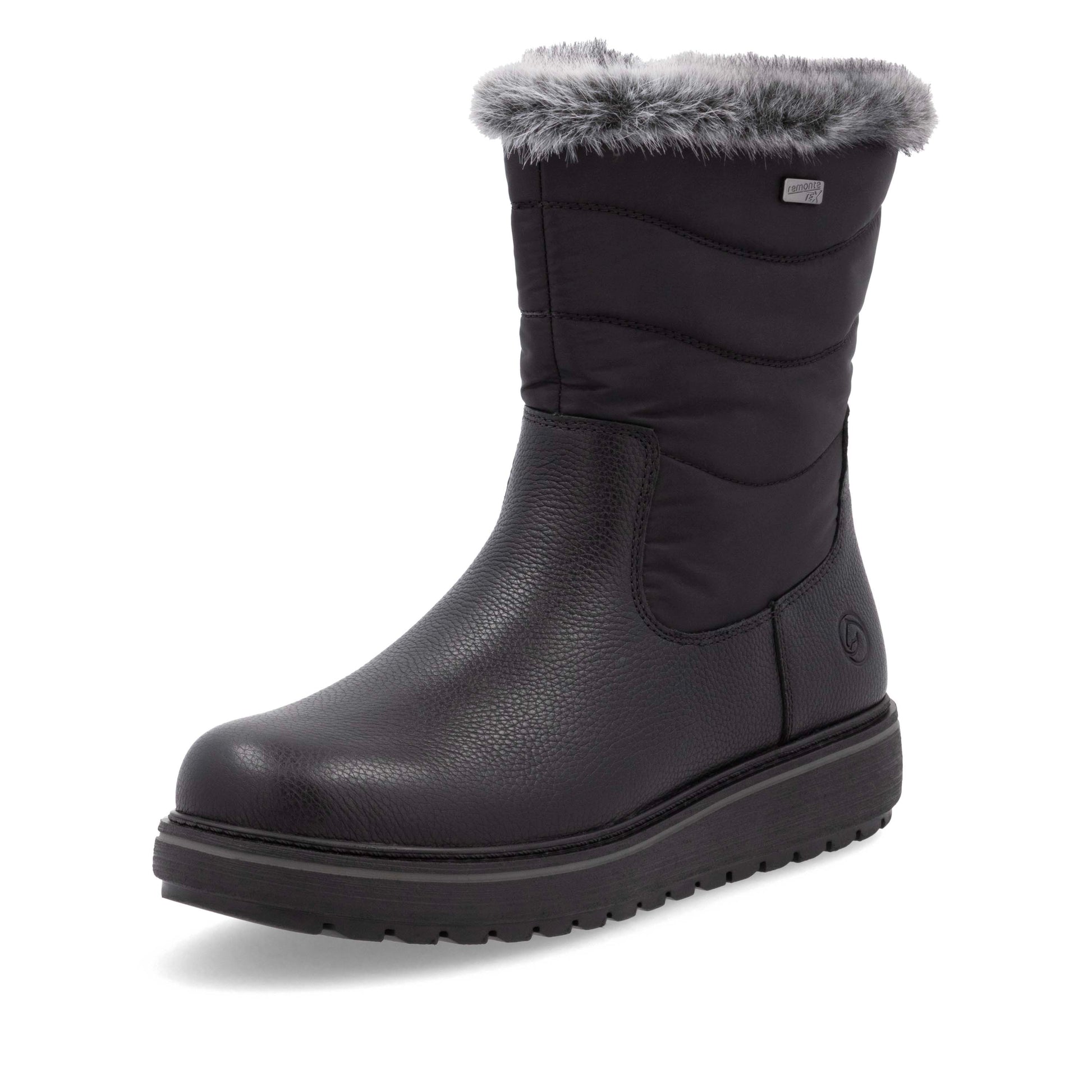 Black Zip Boots for Women | Remonte D0U79-03