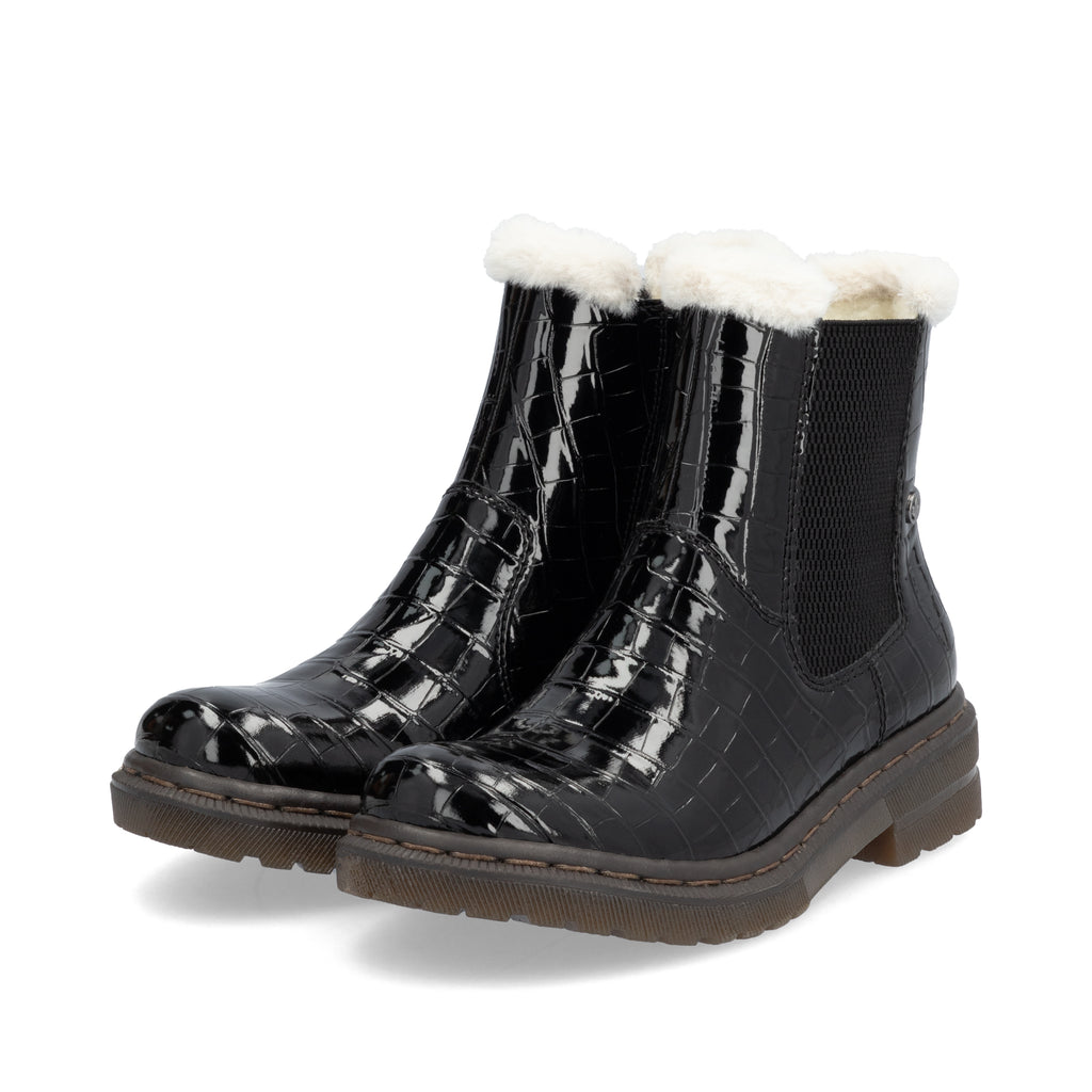 Black Zip Boots for Women | Rieker 78250-00