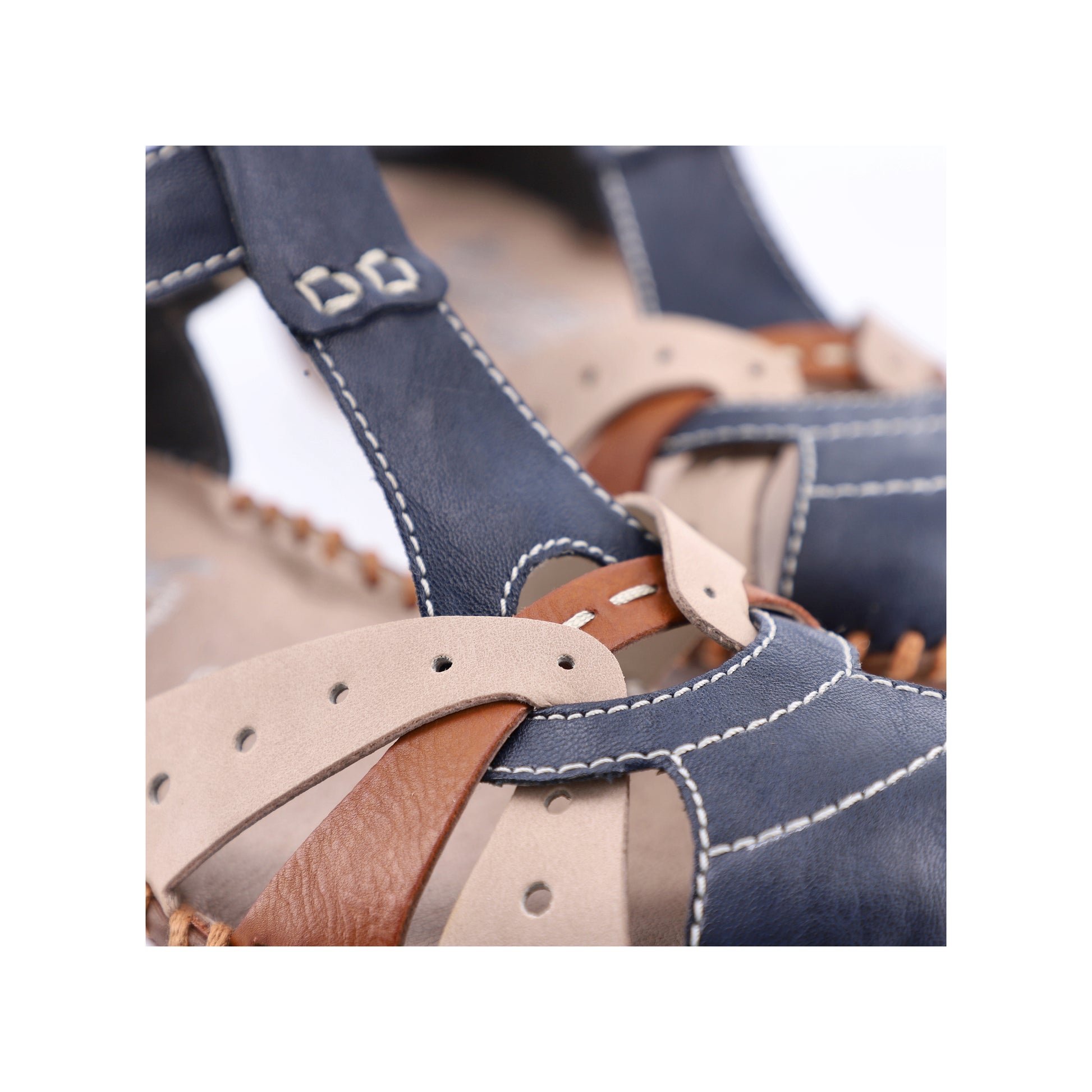 Blue Hook & Loop Shoes for Women | Rieker M1655-14