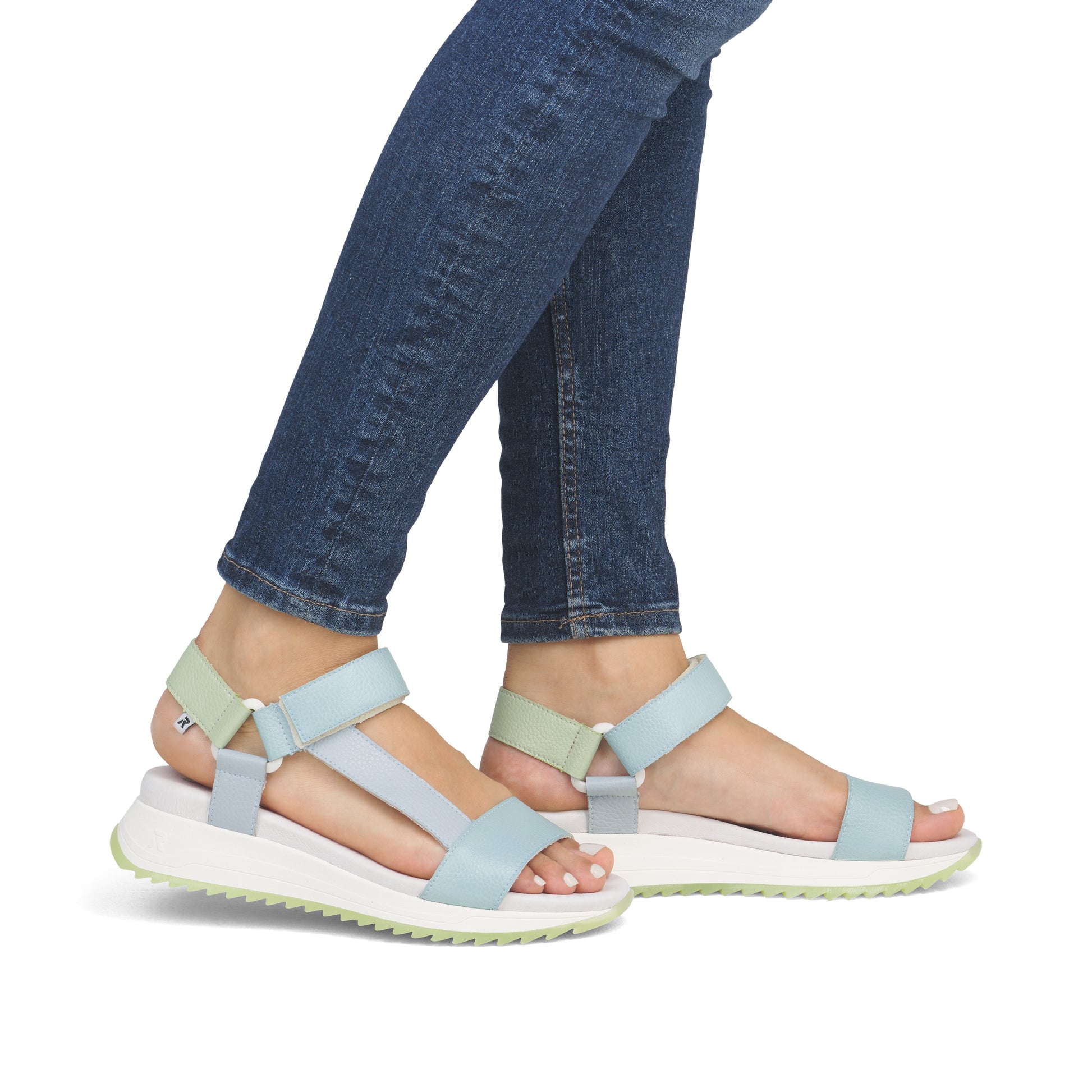 Blue Hook & Loop Sandals for Women | Rieker W2951-10