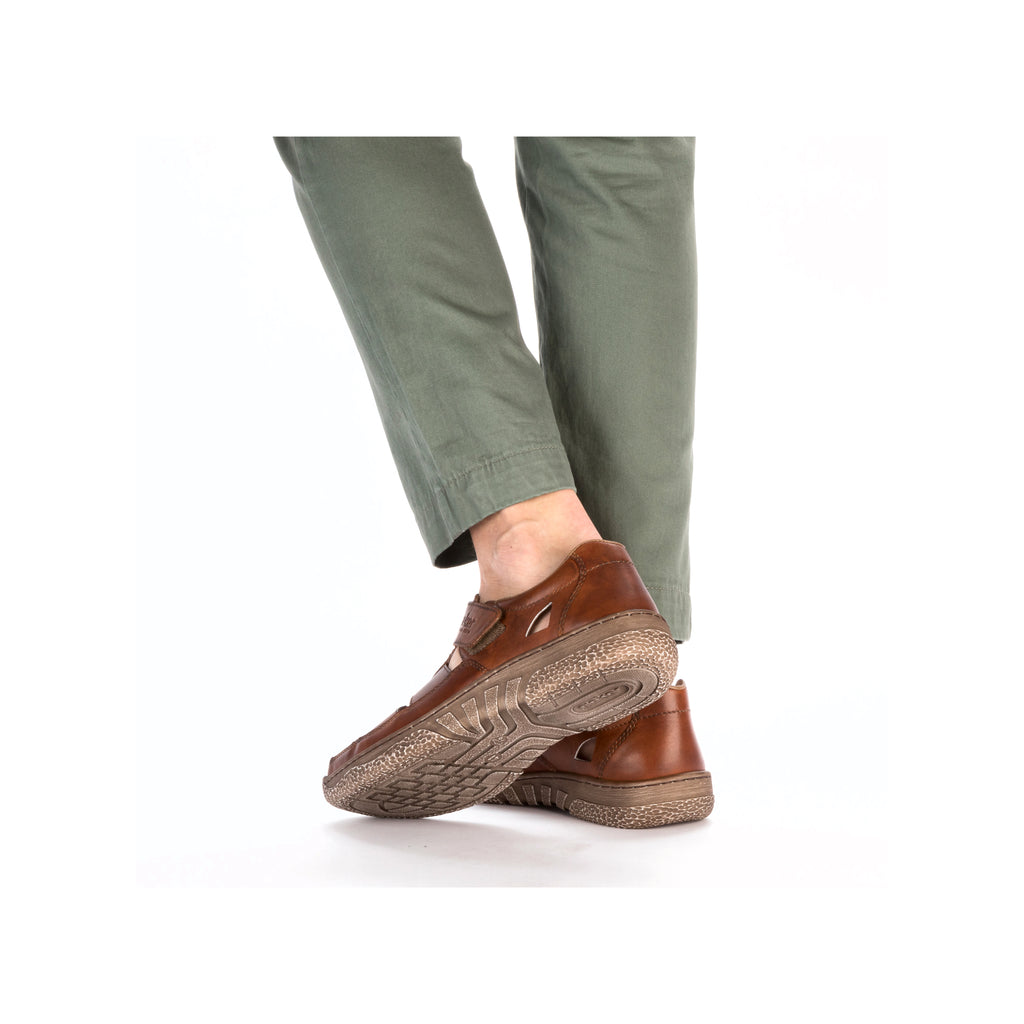 Brown Hook & Loop Shoes for Men | Rieker 03578-24