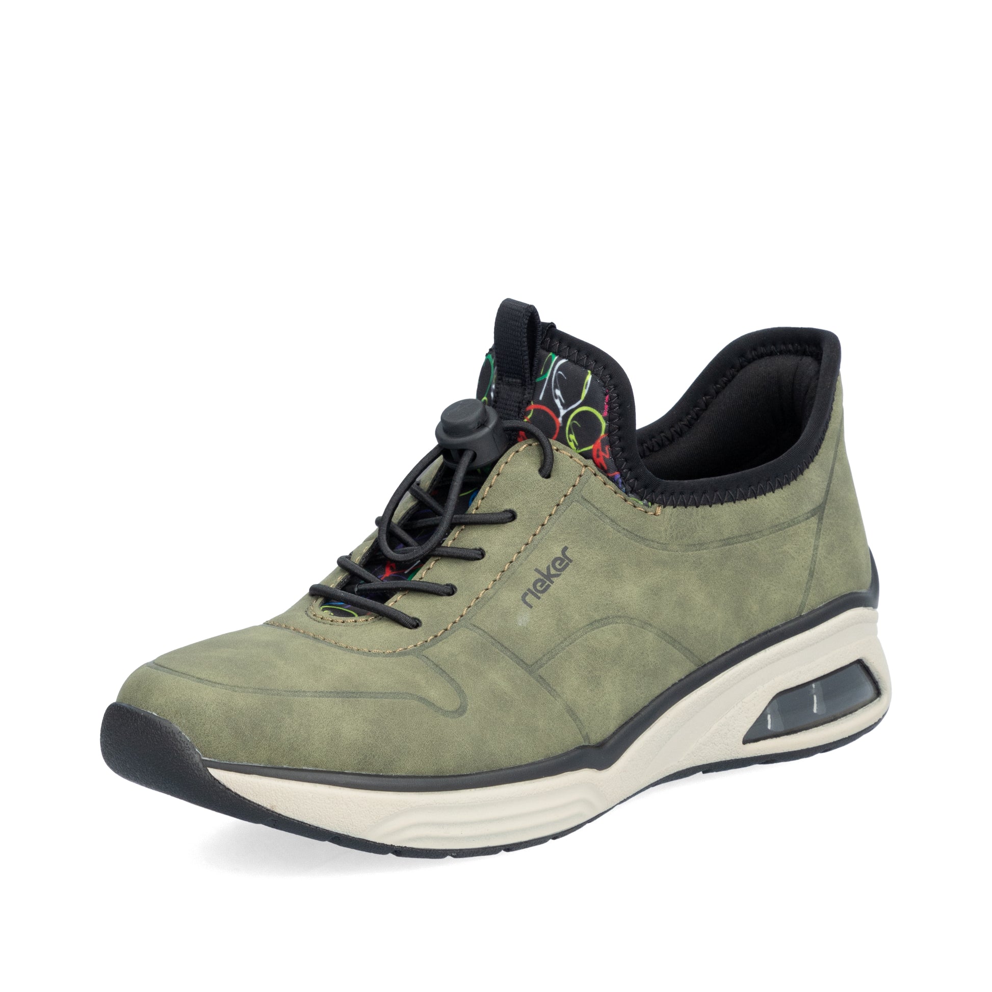 Green Elasticated Shoes for Women | Rieker M5651-54