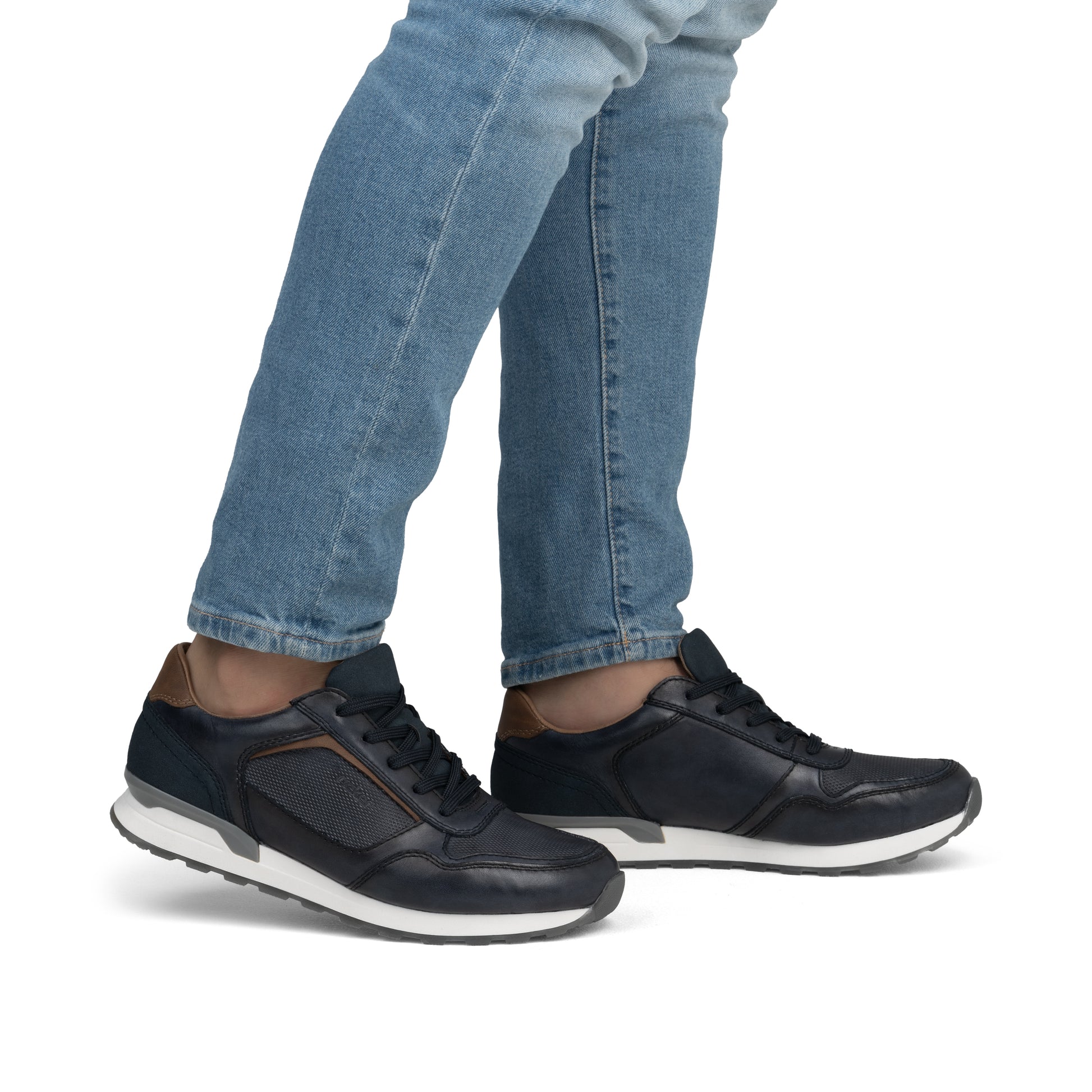 Blue Elasticated Shoes for Men | Rieker U0311-14