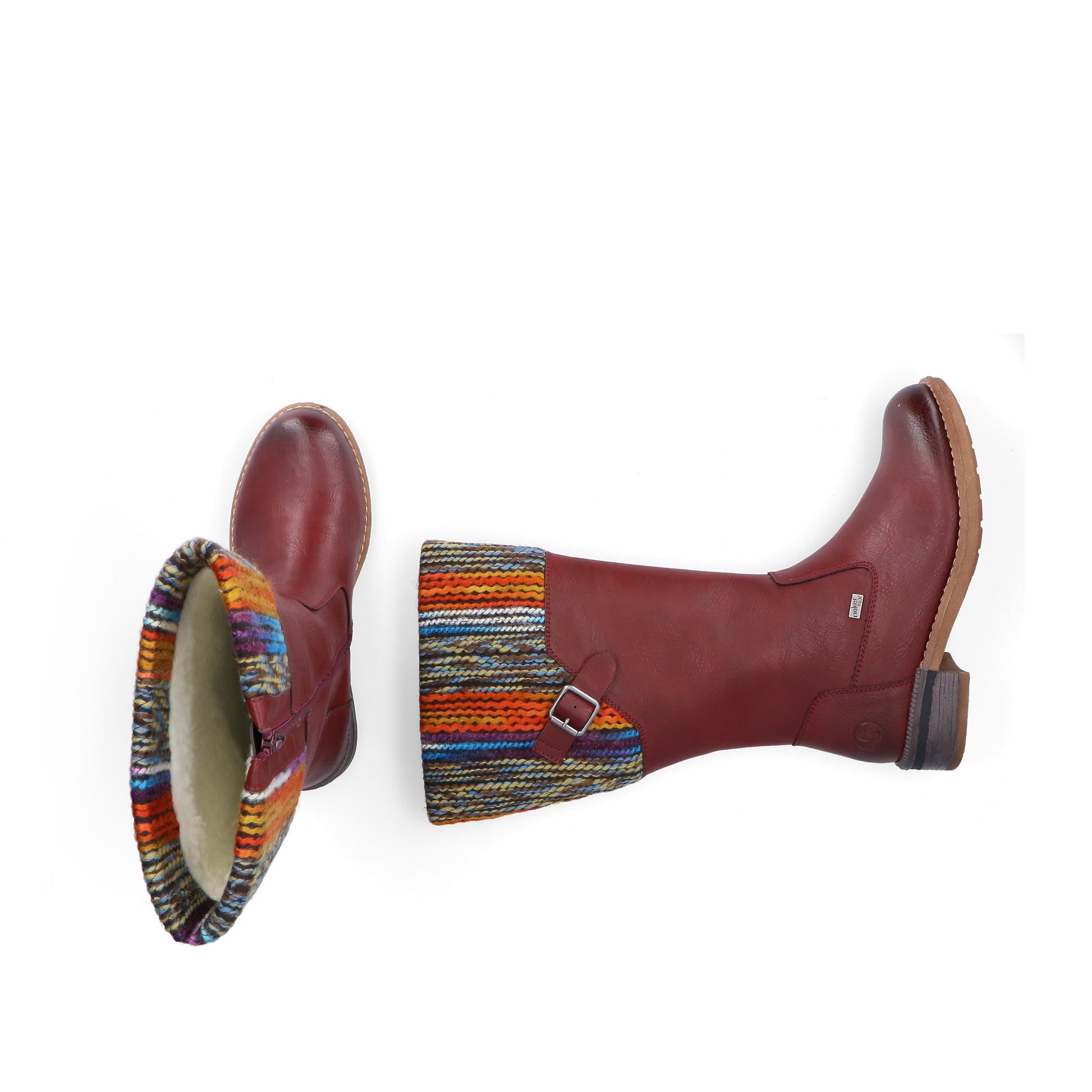 Red Zip Boots for Women | Rieker 94692-35