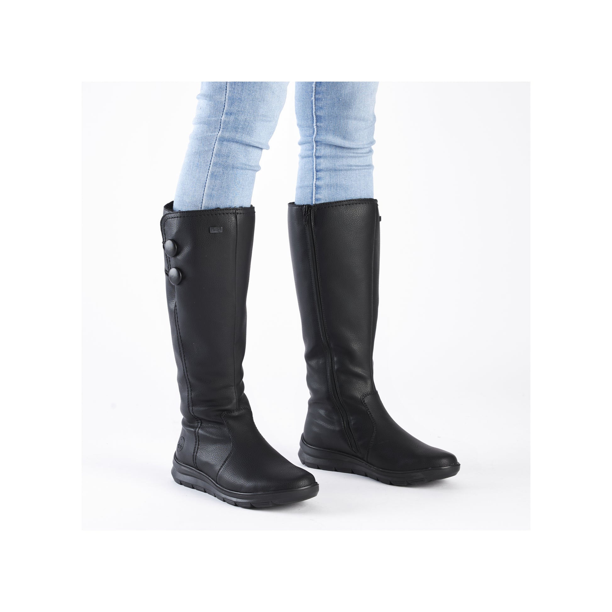 Black Zip Boots for Women | Rieker Z0090-00