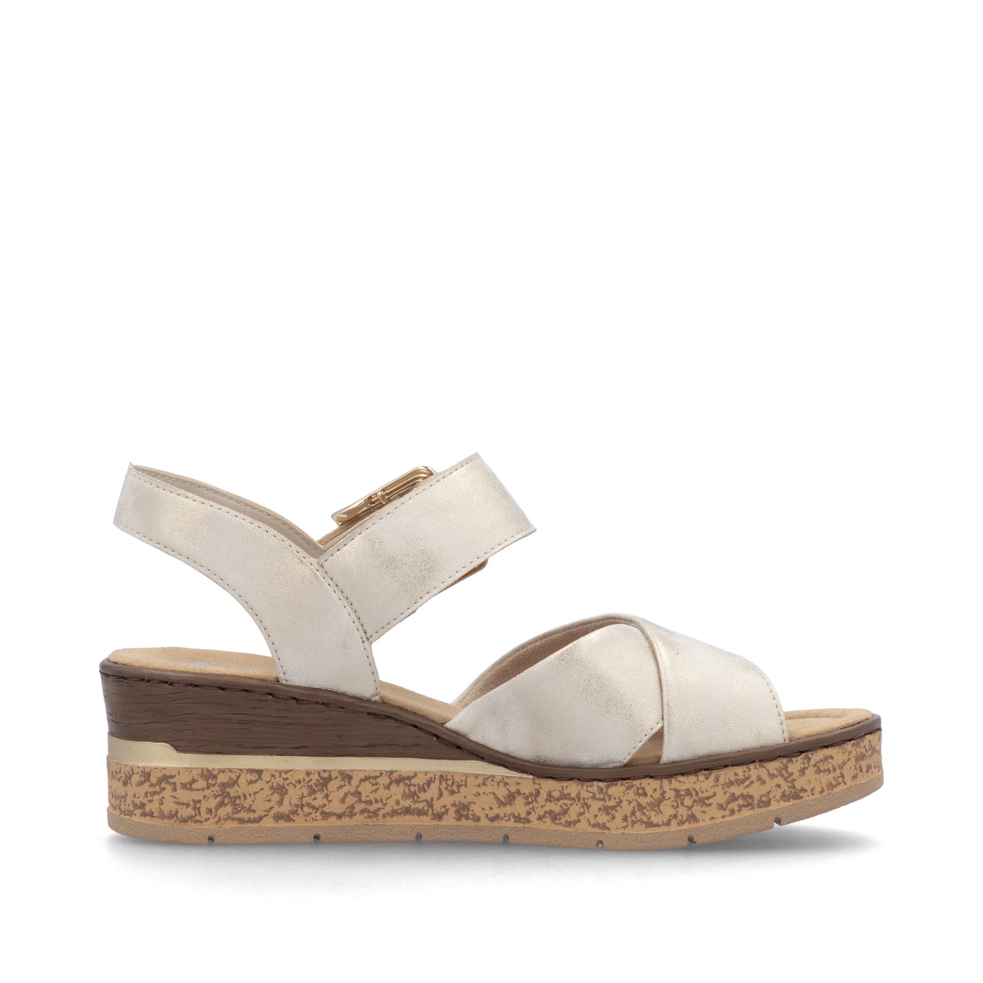Beige Hook & Loop Sandals for Women | Rieker 63795-60