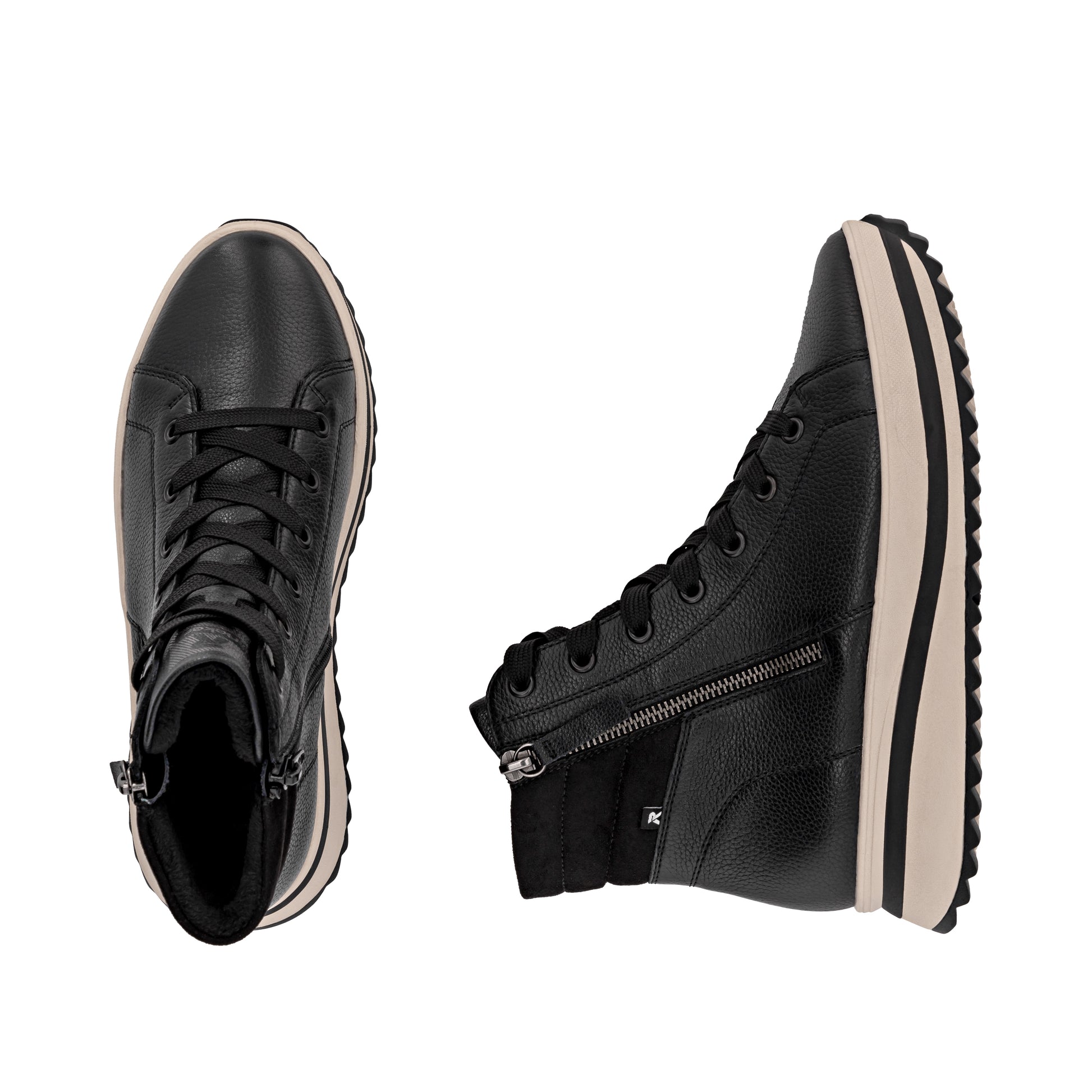 Black Zip Boots for Women | Rieker Sport W3870-00