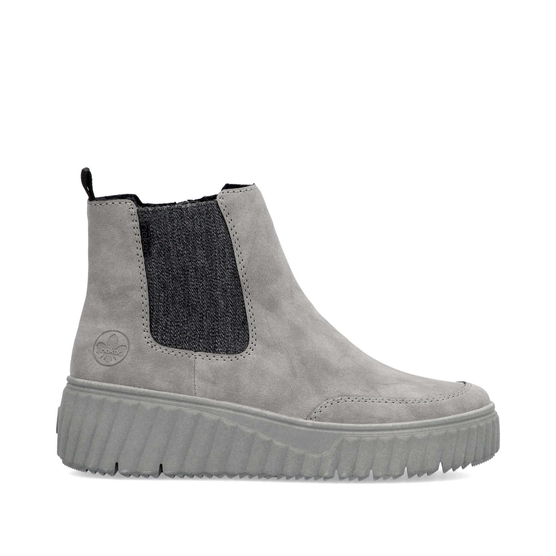 Grey Zip Boots for Women | Rieker N2553-40