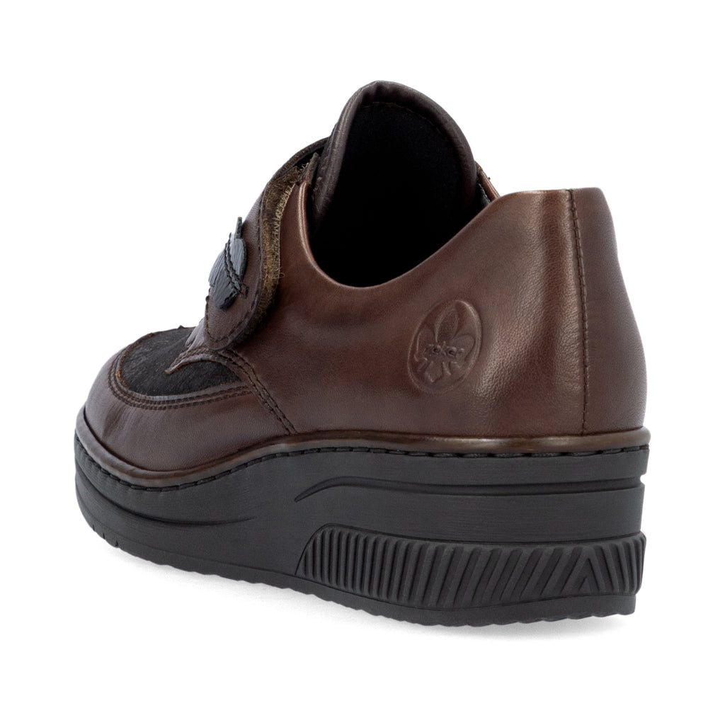 Brown Hook & Loop Shoes for Women | Rieker 487C0-25