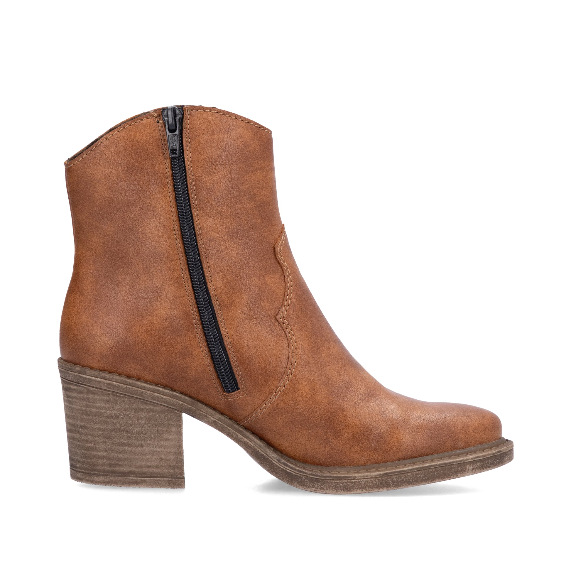 Brown Zip Boots for Women | Rieker Y1250-24