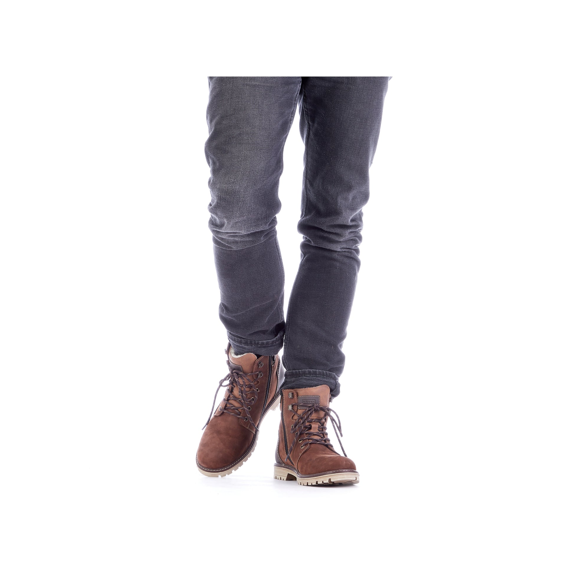 Brown Zip Boots for Men | Rieker F3613-22