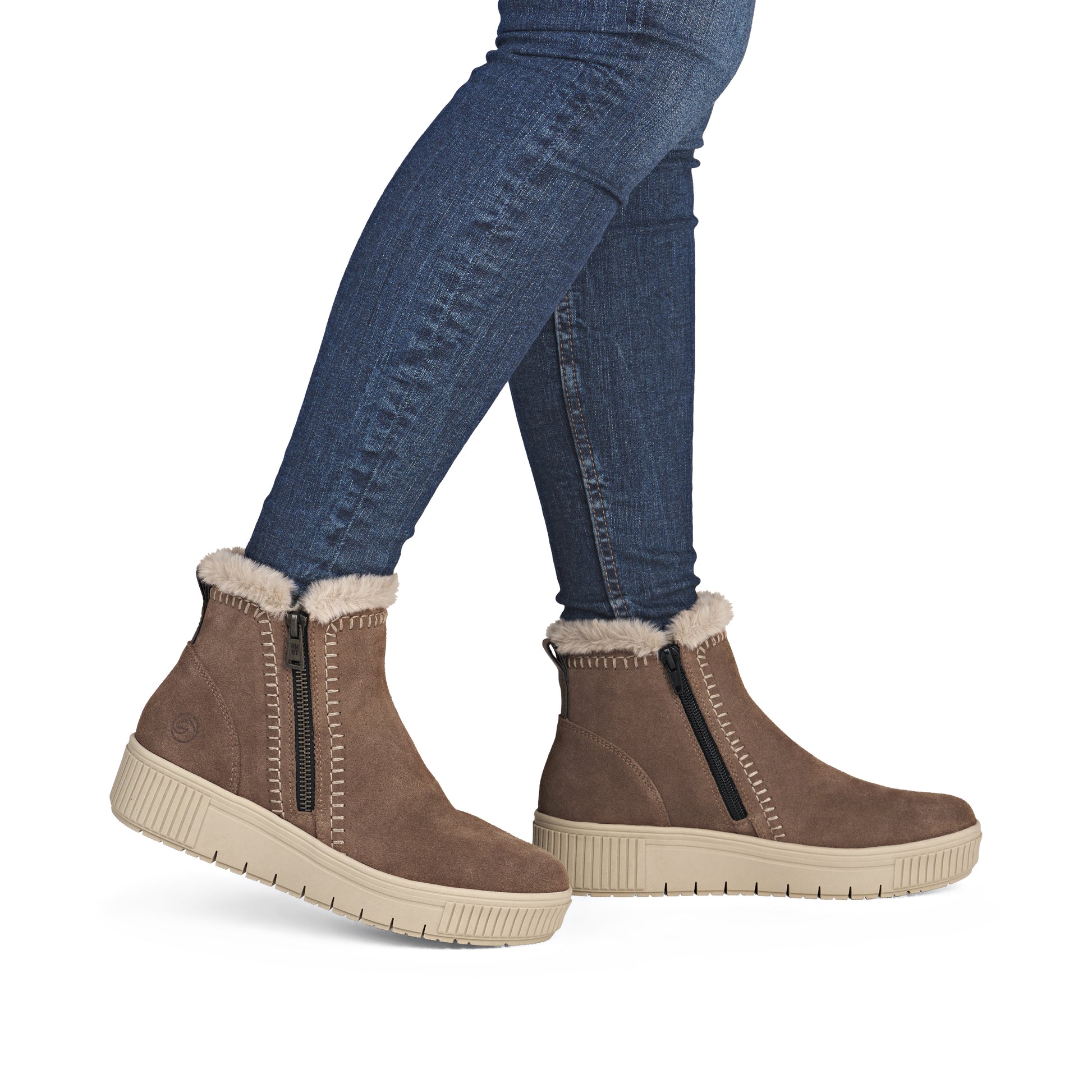 Brown Zip Boots for Women | Remonte D3B70-20