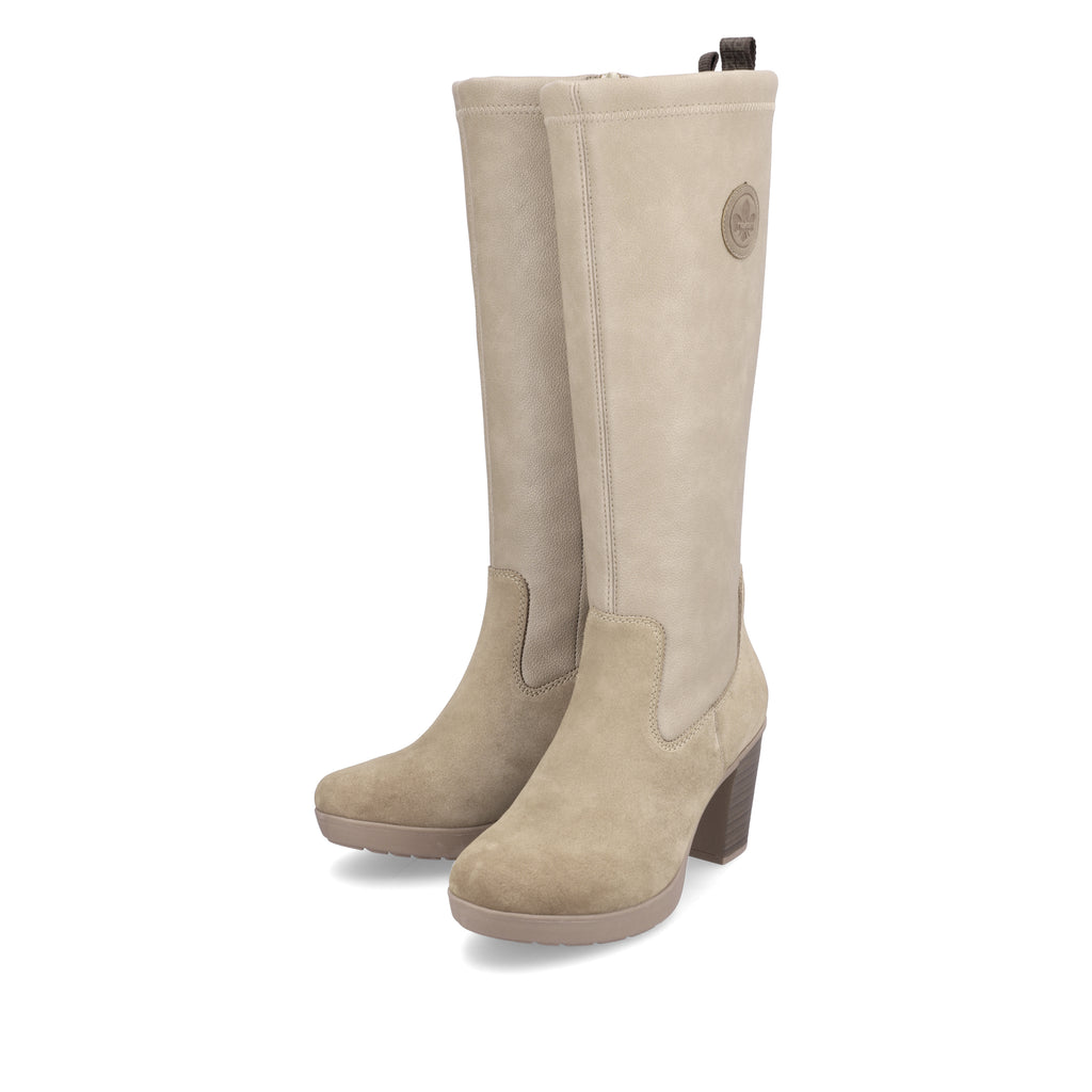 Beige Zip Boots for Women | Rieker Y2255-64