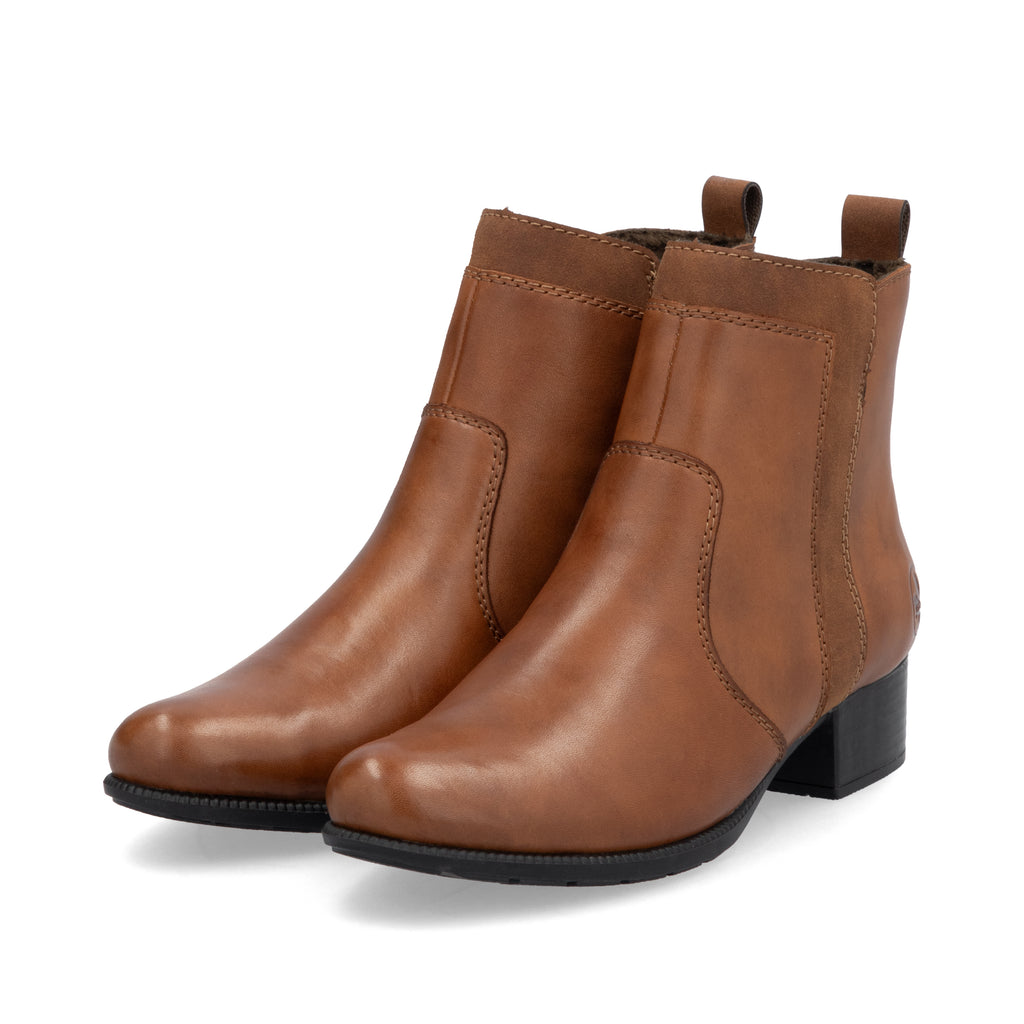 Brown Zip Boots for Women | Rieker 78658-22