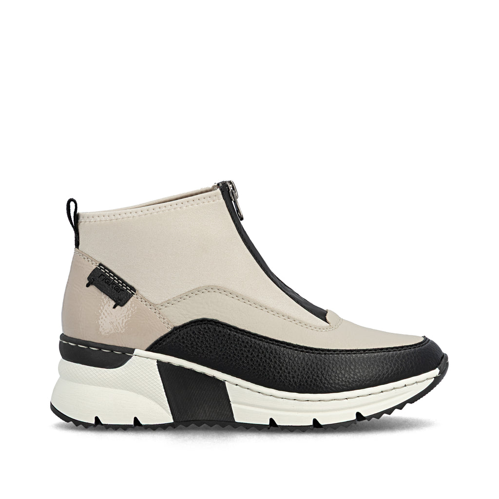 Beige Zip Boots for Women | Rieker N6352-60