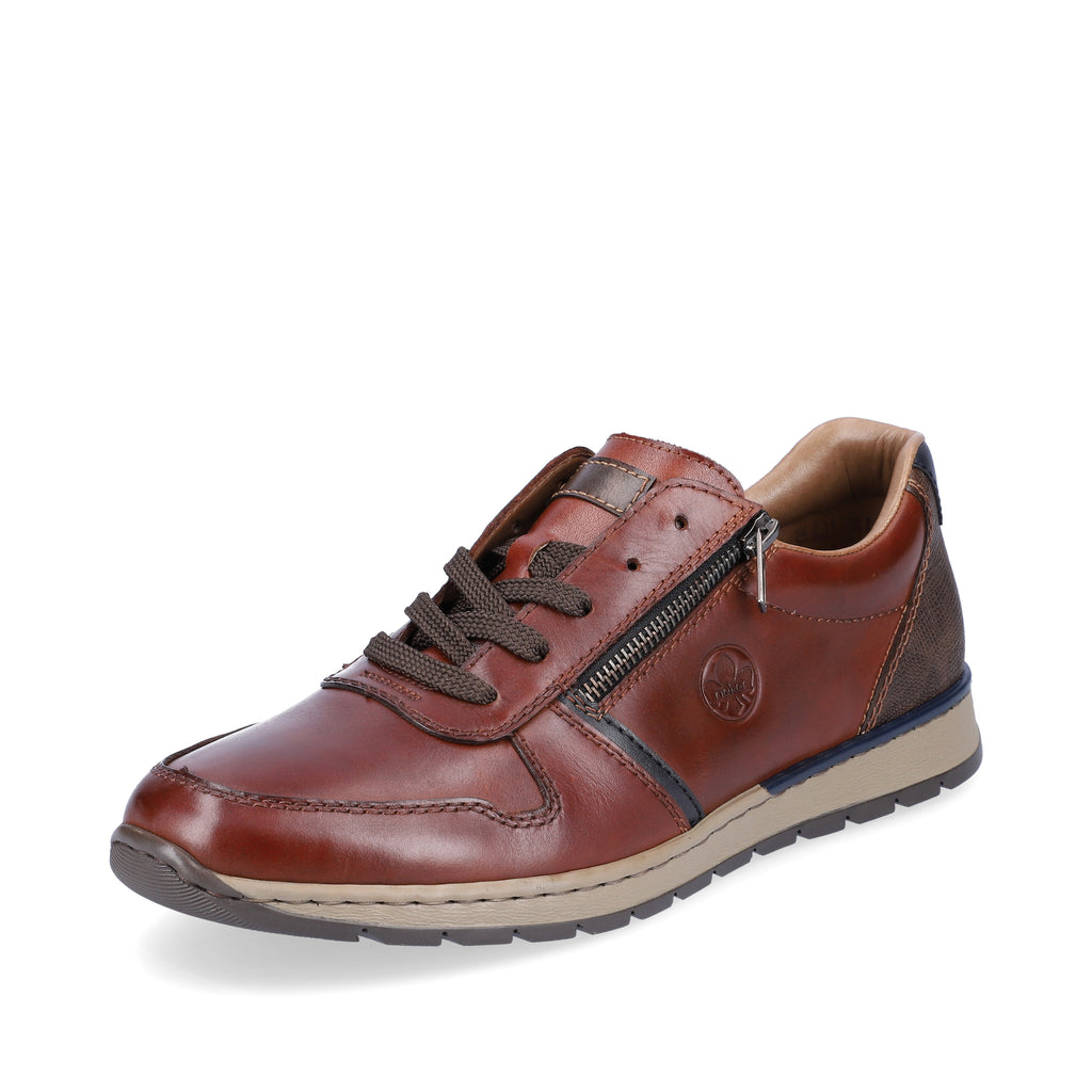 Brown Zip Shoes for Men | Rieker B2112-25