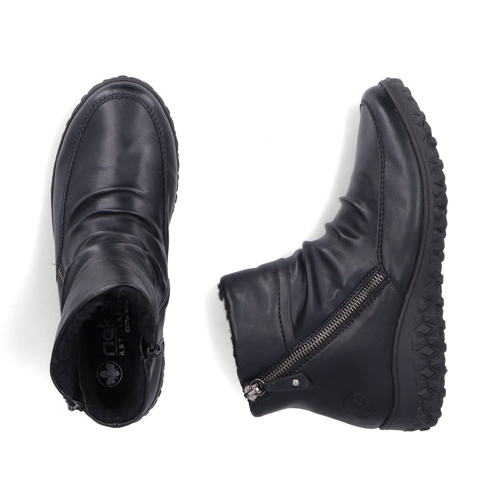 Black Zip Boots for Women | Rieker 59585-01