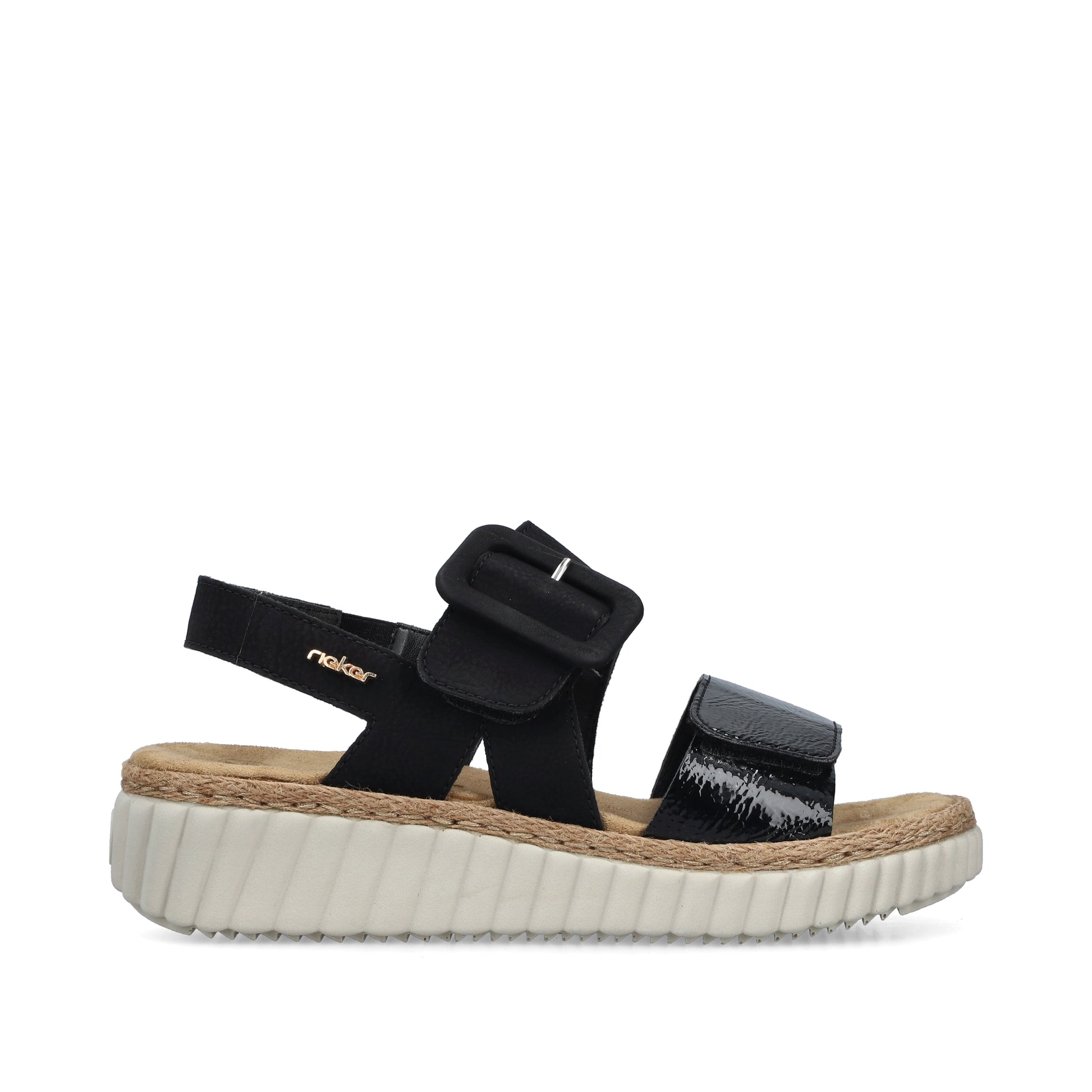 Black Hook & Loop Sandals for Women | Rieker 69260-00