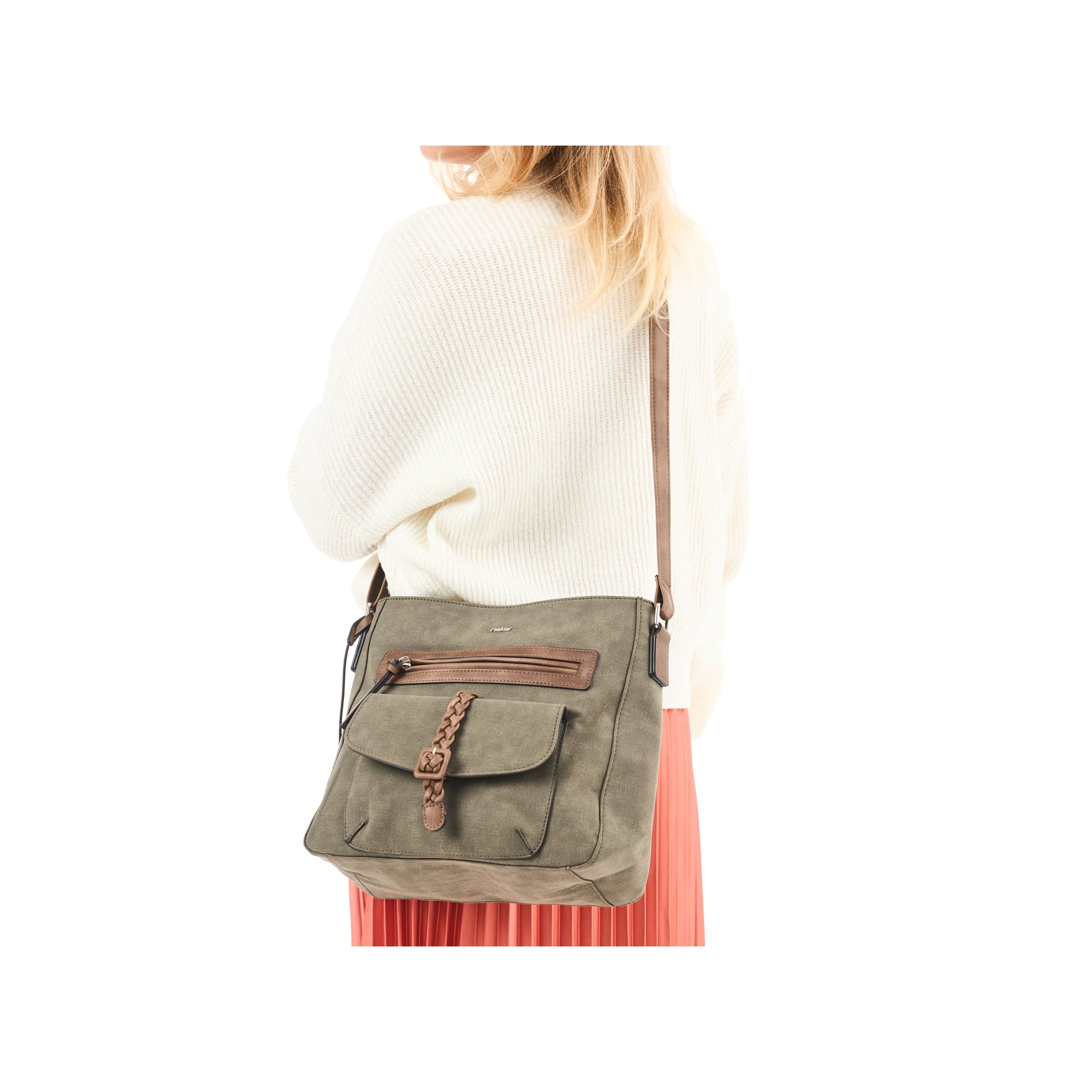 Green Zip Bags for Women | Rieker H1340-54