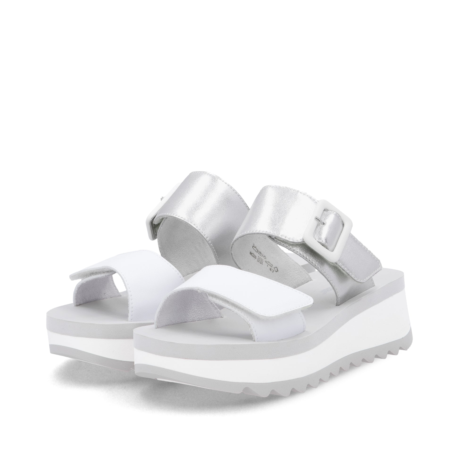 White Hook & Loop Sandals for Women | Rieker W3050-90