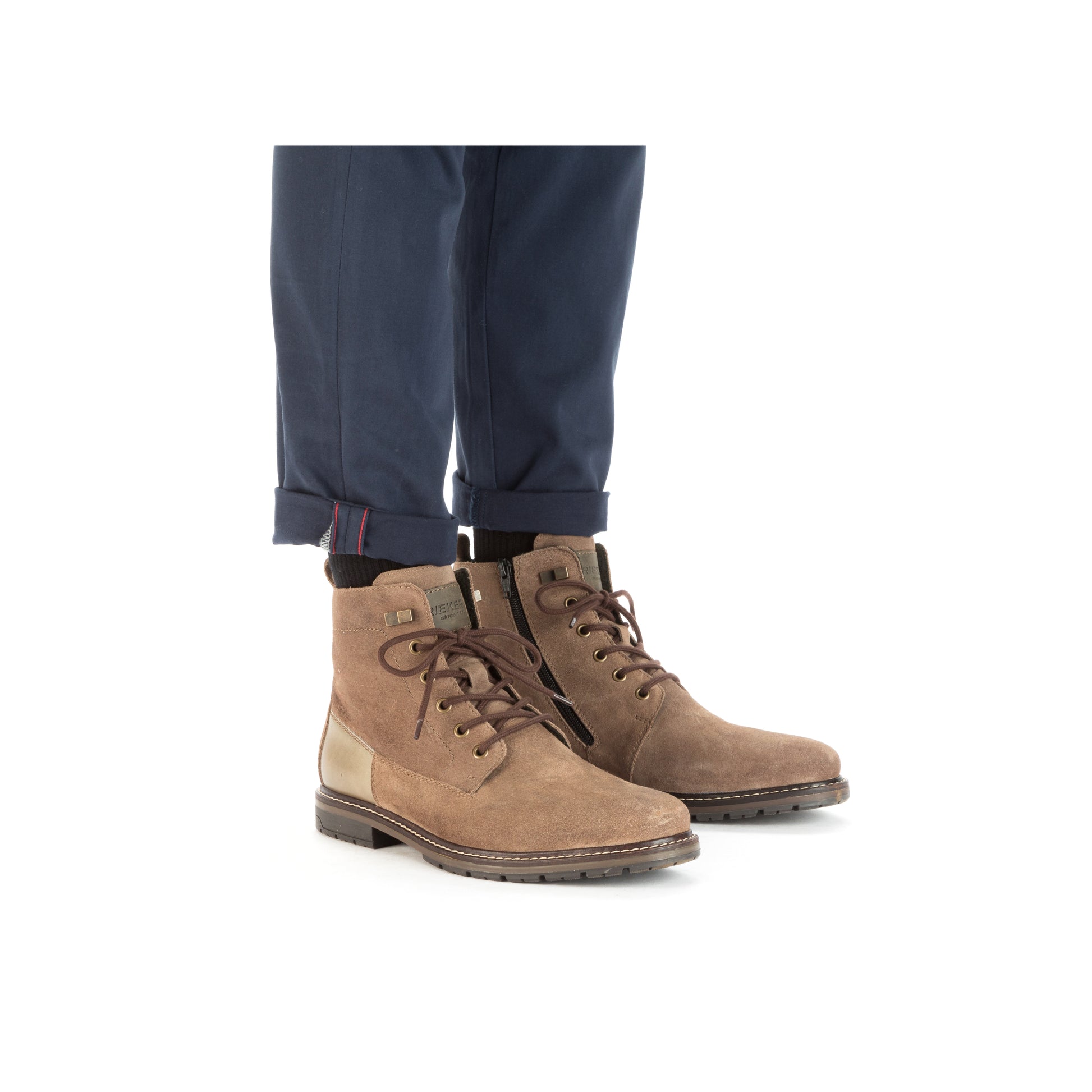 Brown Zip Boots for Men | Rieker 13730-64