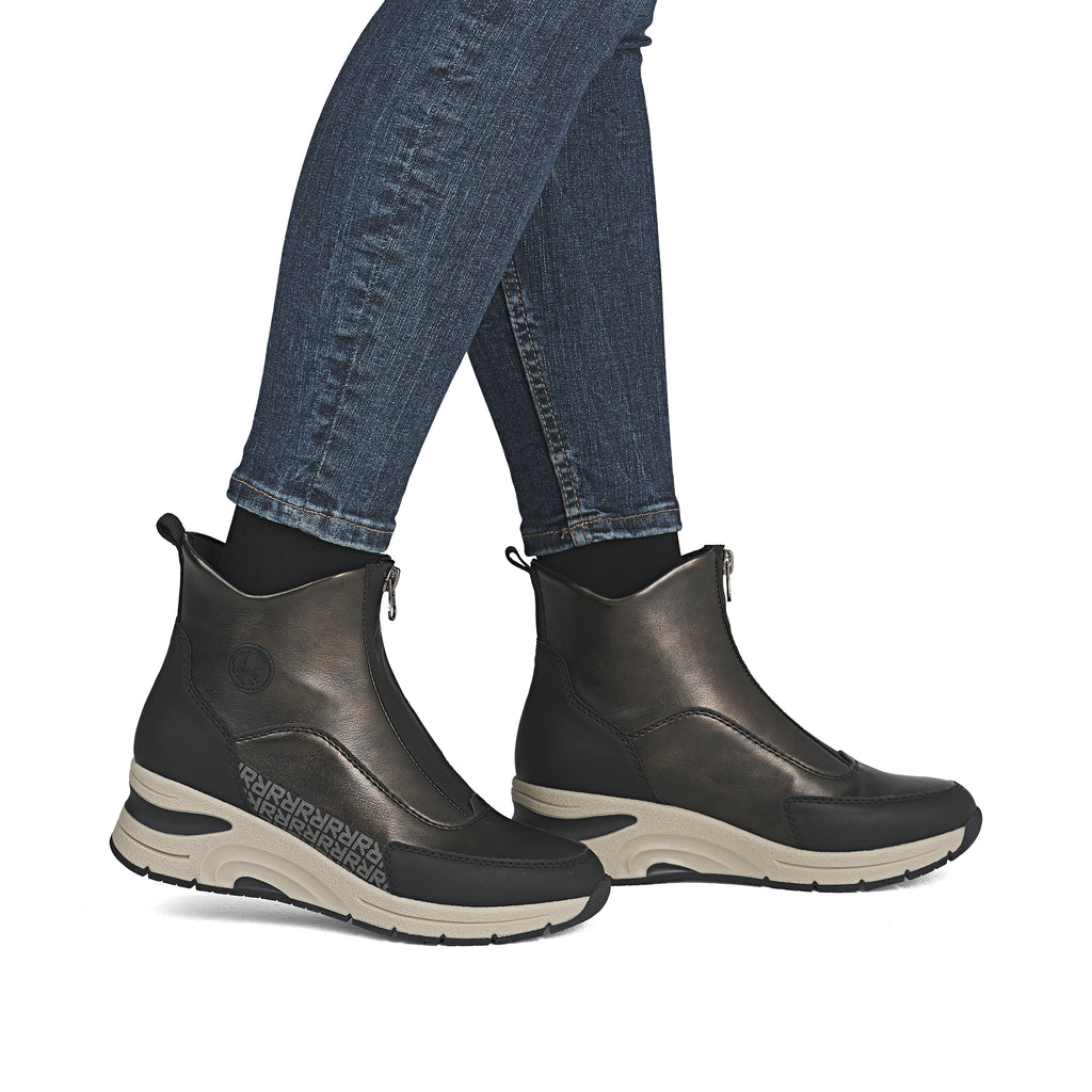 Brown Zip Boots for Women | Rieker N9381-60