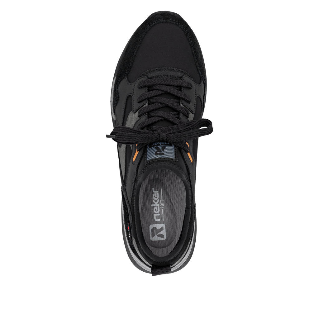 Black Elasticated Shoes for Men | Rieker U1403-01