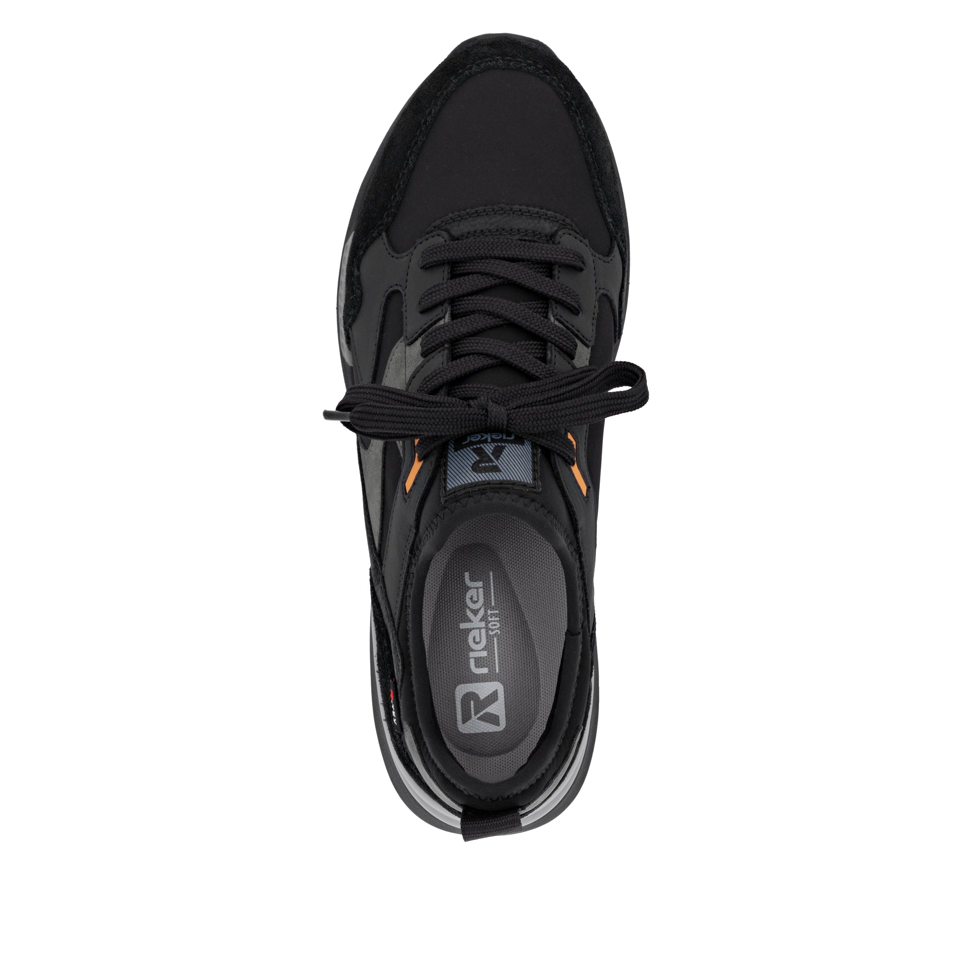Black Elasticated Shoes for Men | Rieker U1403-01