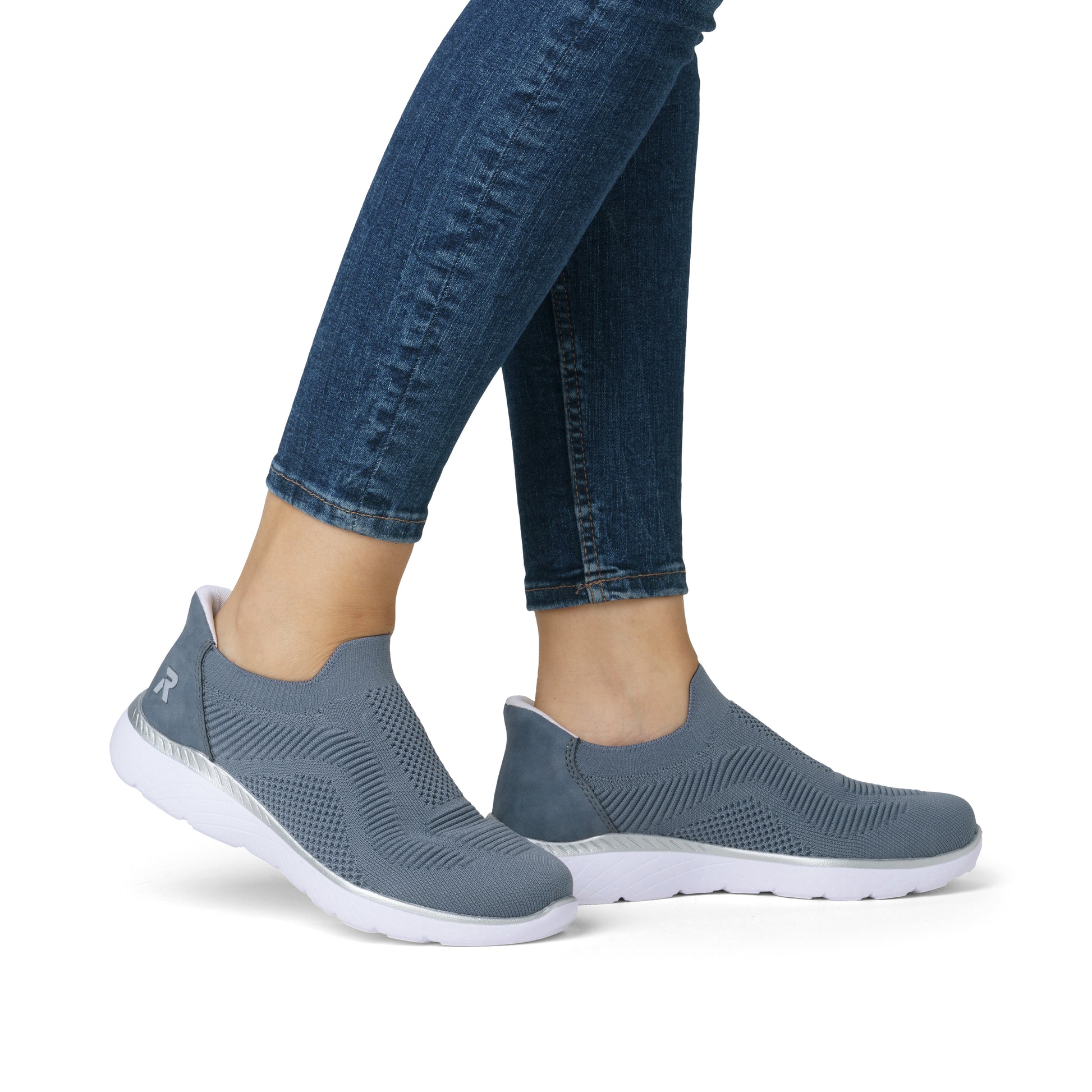 Blue Elasticated Shoes for Women | Rieker M5072-10