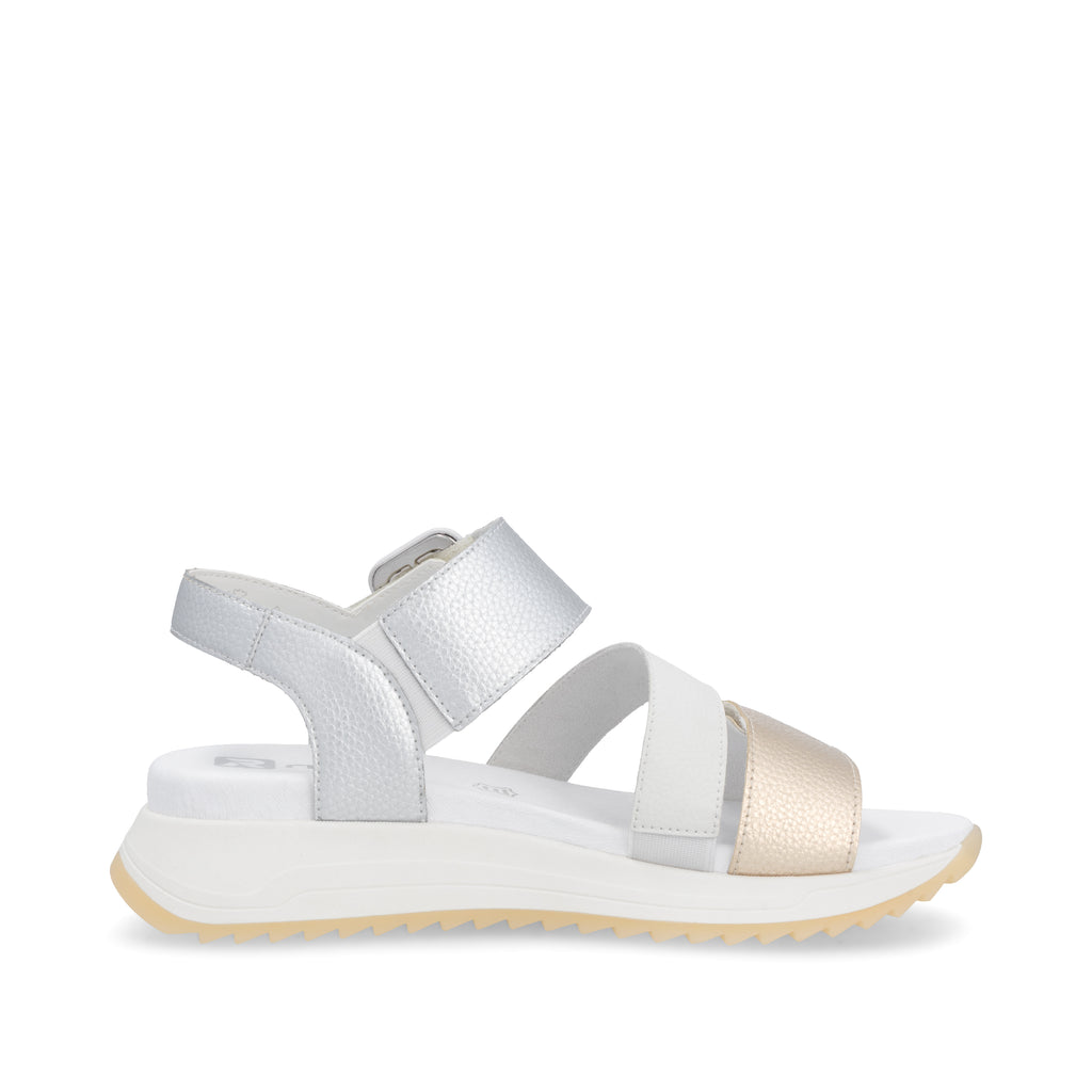 Gold Hook & Loop Sandals for Women | Rieker Sport W2950-90