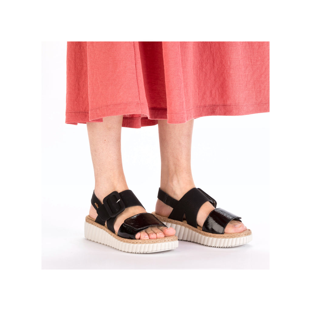 Black Hook & Loop Sandals for Women | Rieker 69260-00