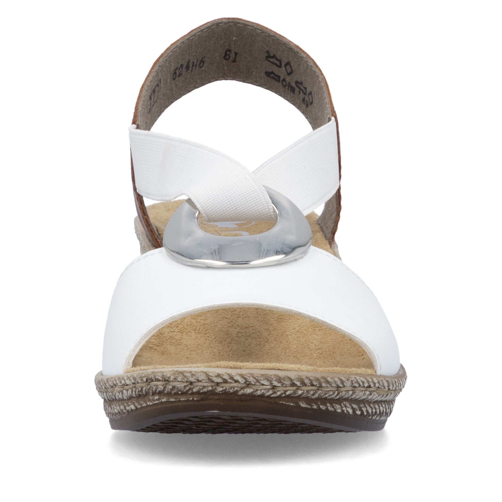 White Elasticated Sandals for Women | Rieker 624H6-81