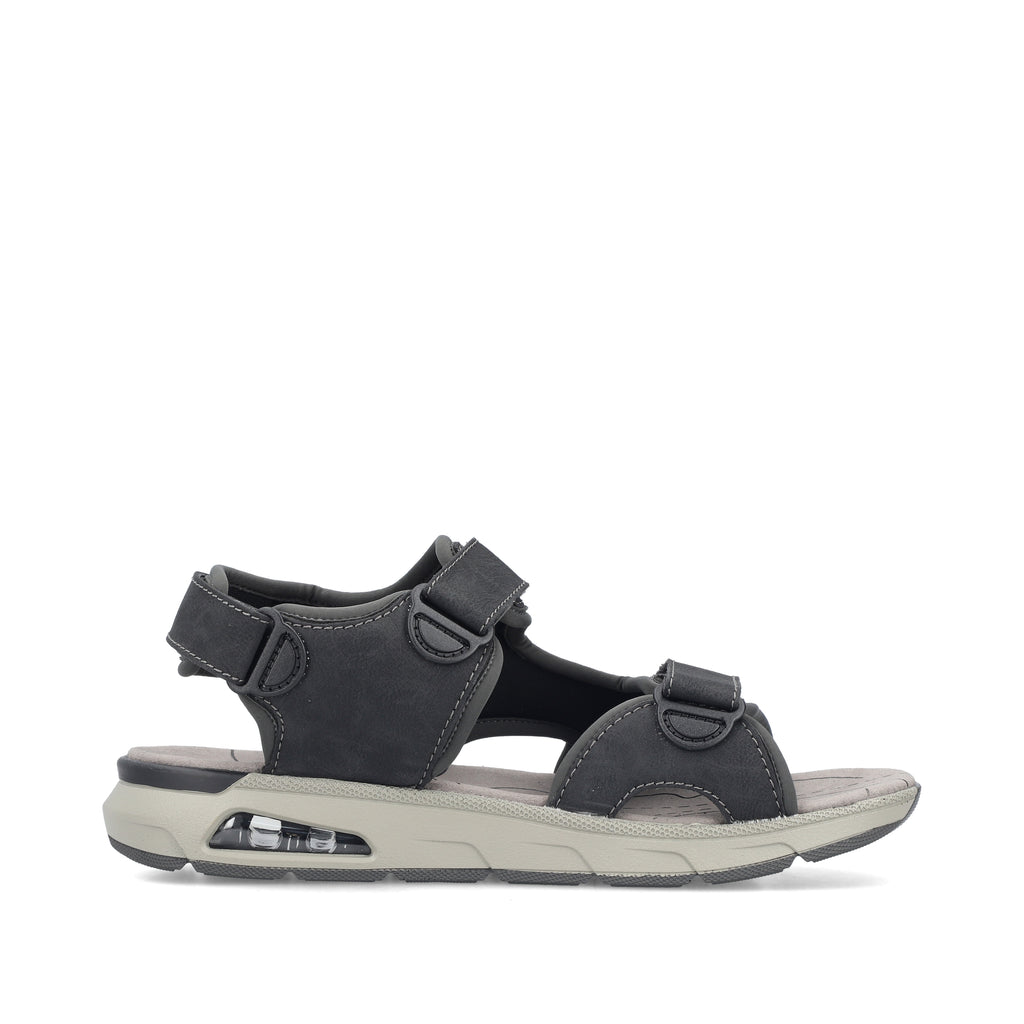 Black Hook & Loop Sandals for Men | Rieker 29151-00