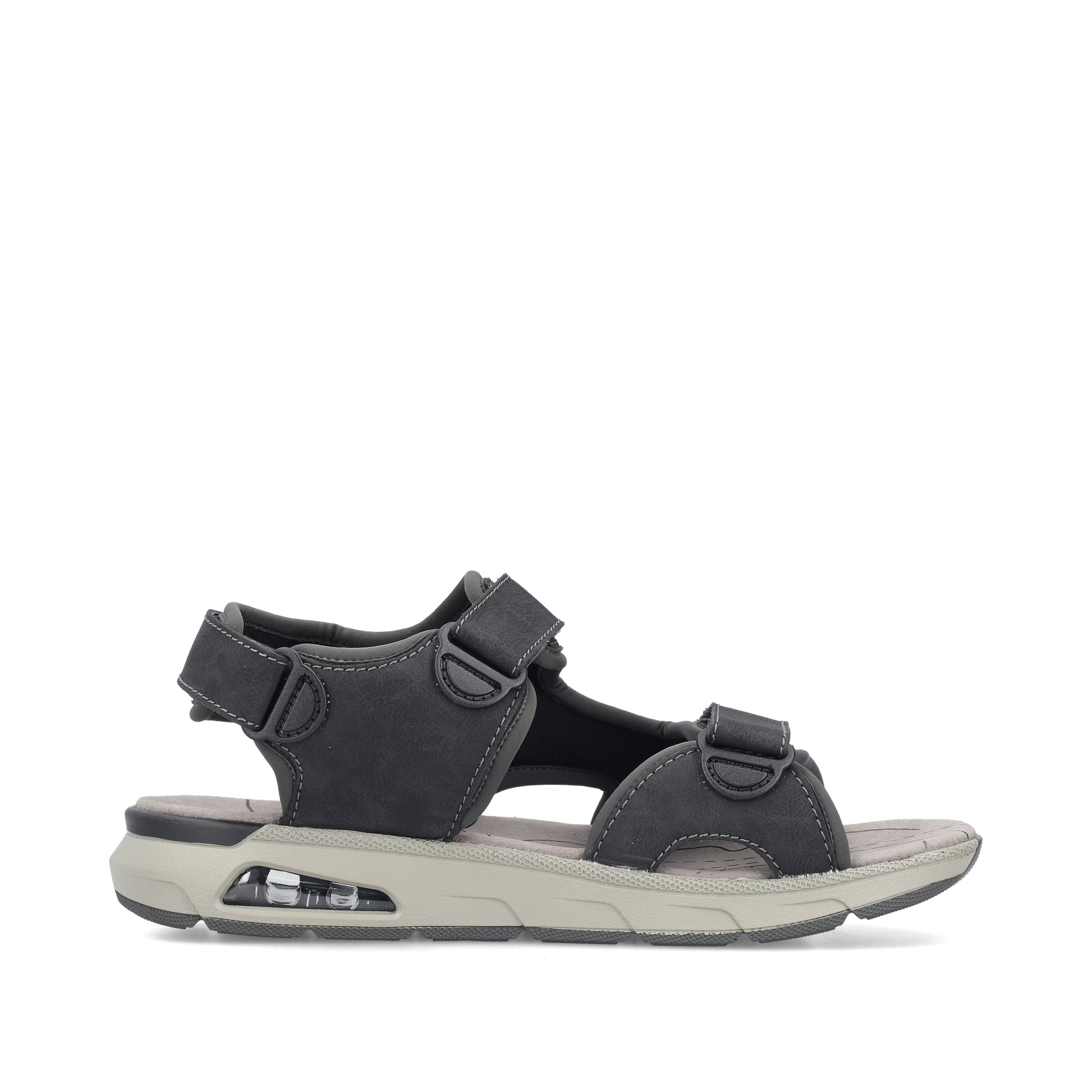 Black Hook & Loop Sandals for Men | Rieker 29151-00