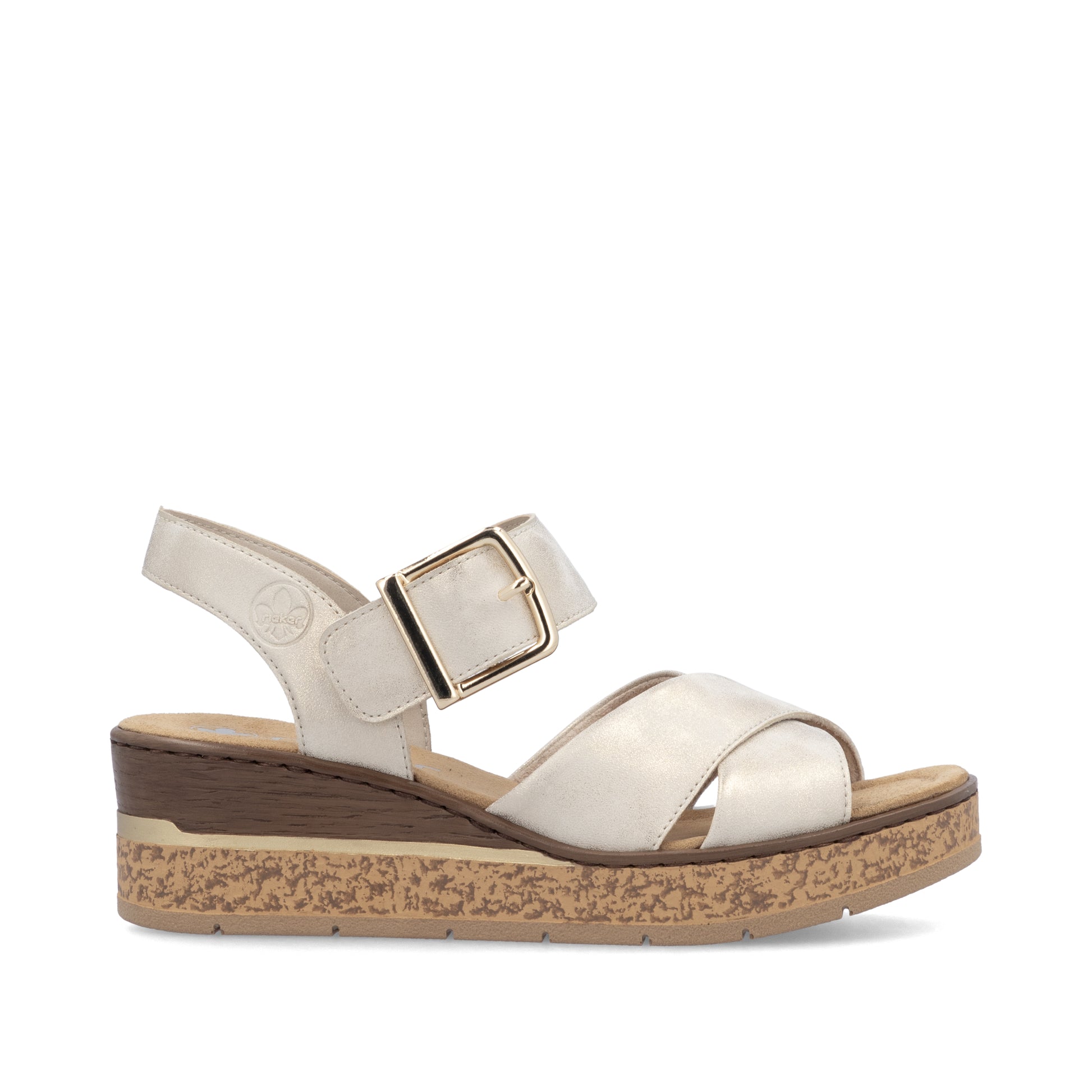 Beige Hook & Loop Sandals for Women | Rieker 63795-60