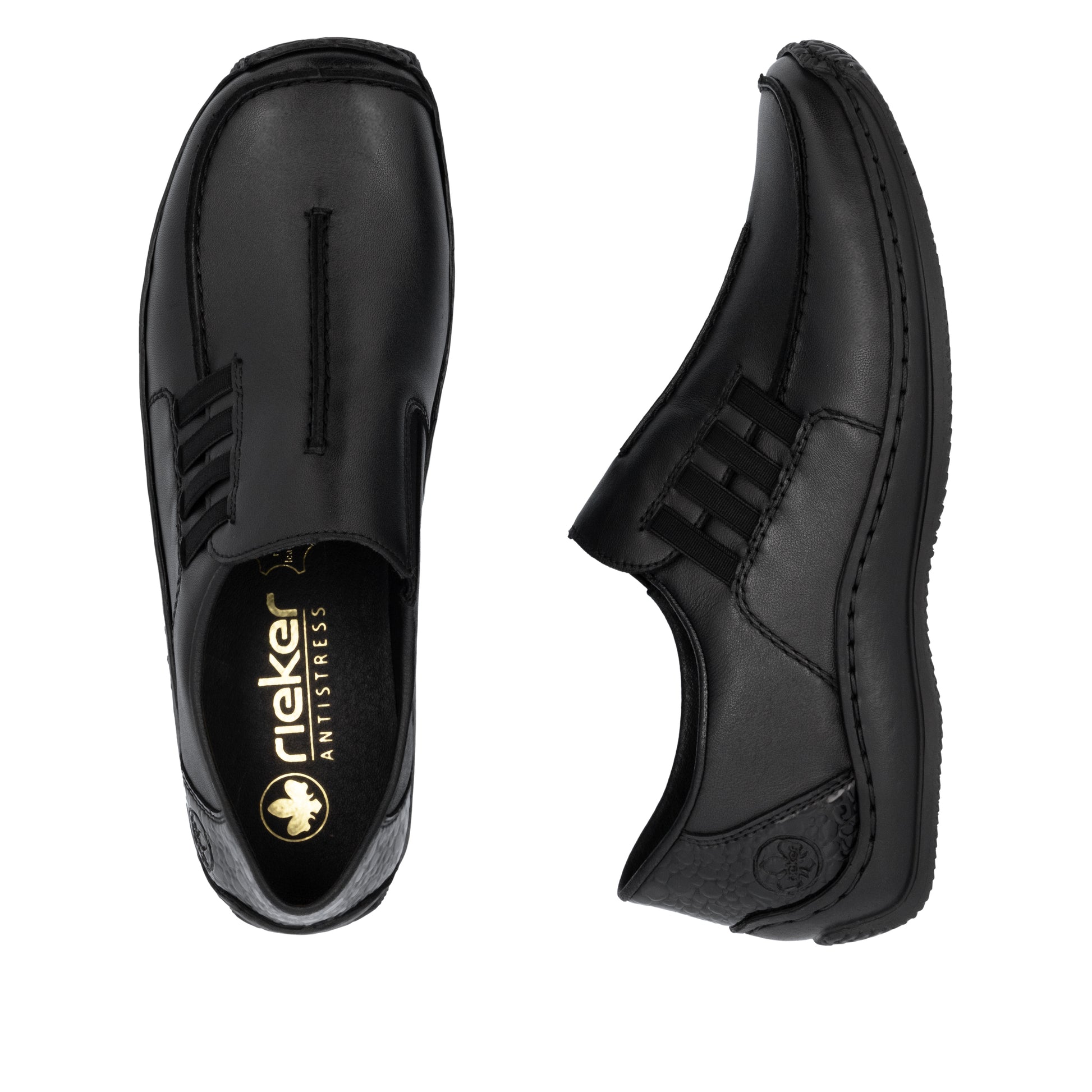 Black Elasticated Shoes for Women | Rieker L1777-00