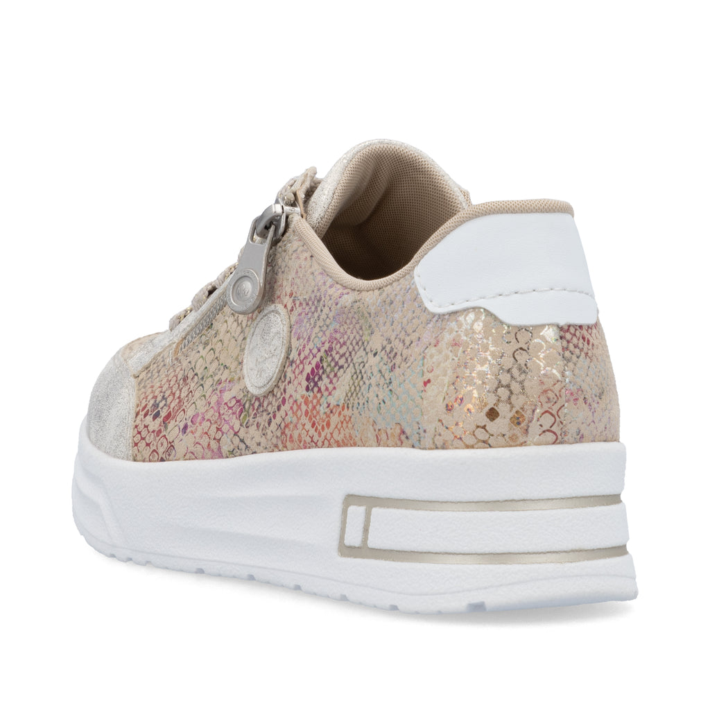 Beige Zip Shoes for Women | Rieker N8103-60
