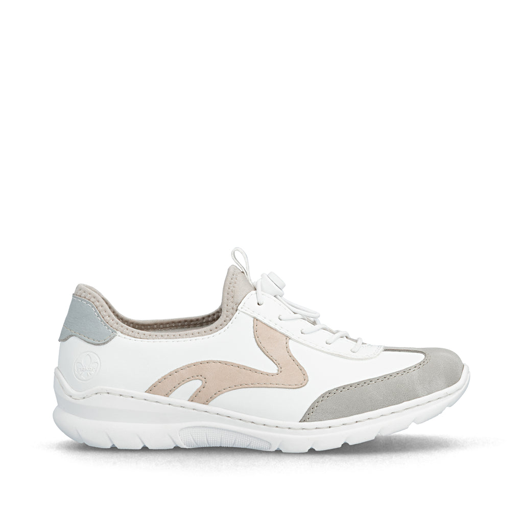 White Elasticated Shoes for Women | Rieker L32G9-80