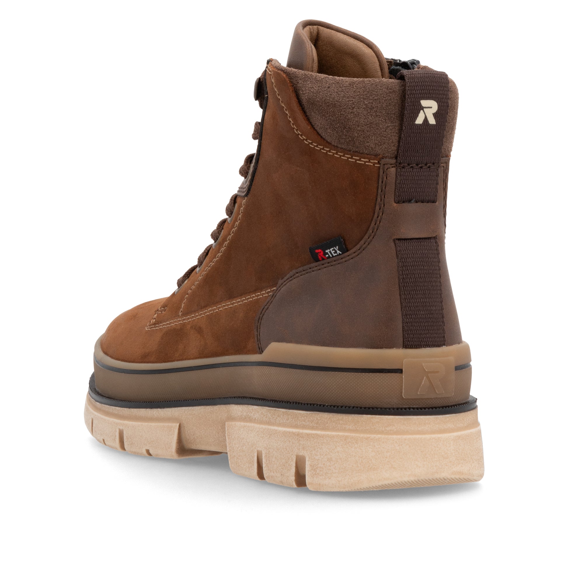 Brown Zip Boots for Men | Rieker Sport U1273-22