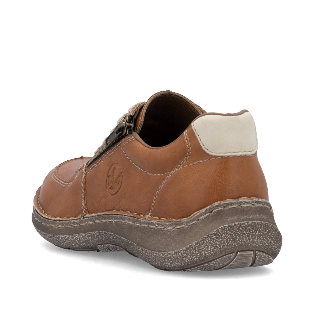 Brown Zip Shoes for Men | Rieker 03030-25